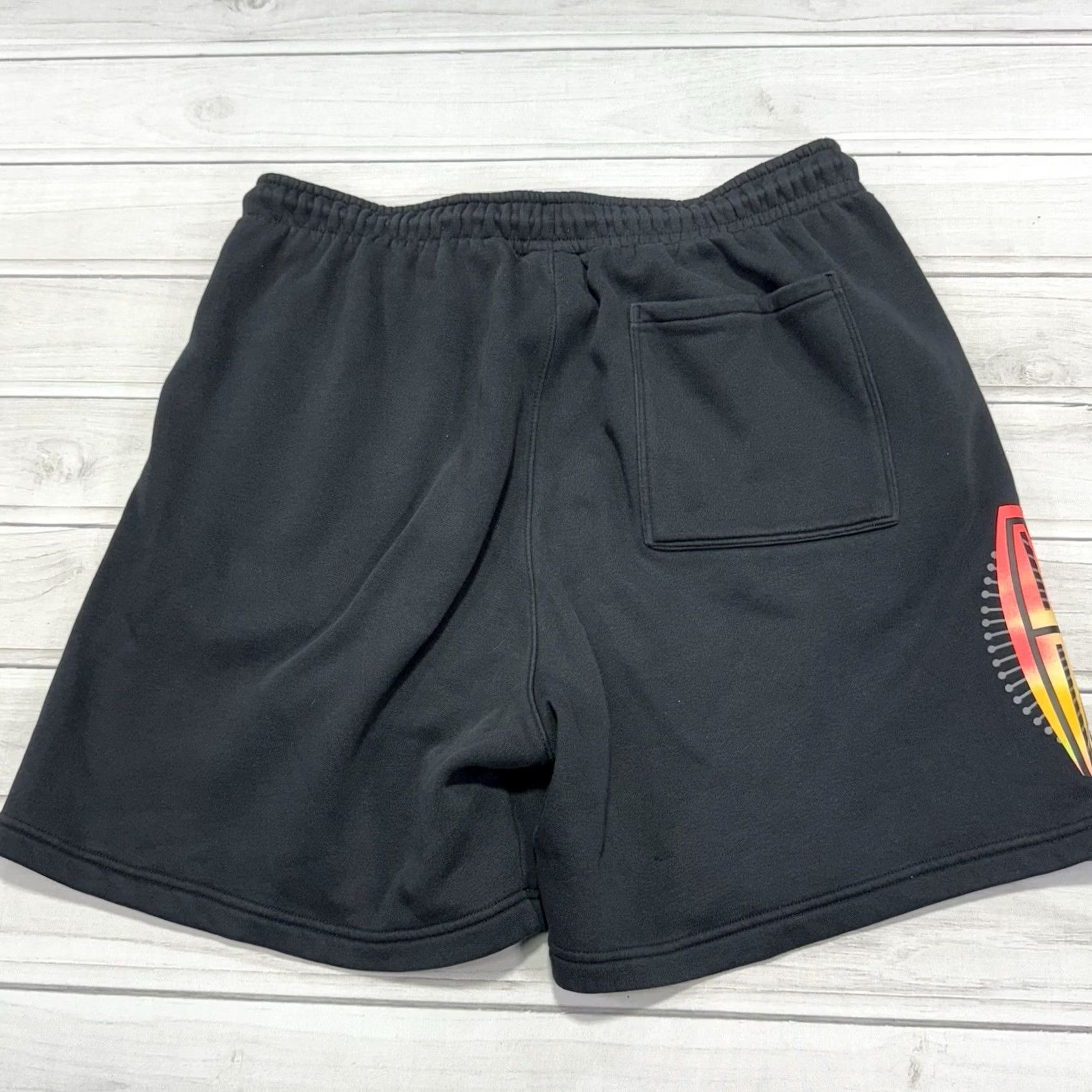 Jordan Brand Air Jordan Shorts Men XL Black Colorful Logo Basketball 6" Inseam Pockets Casual Athletic Size US 36 / EU 52 - 2 Thumbnail