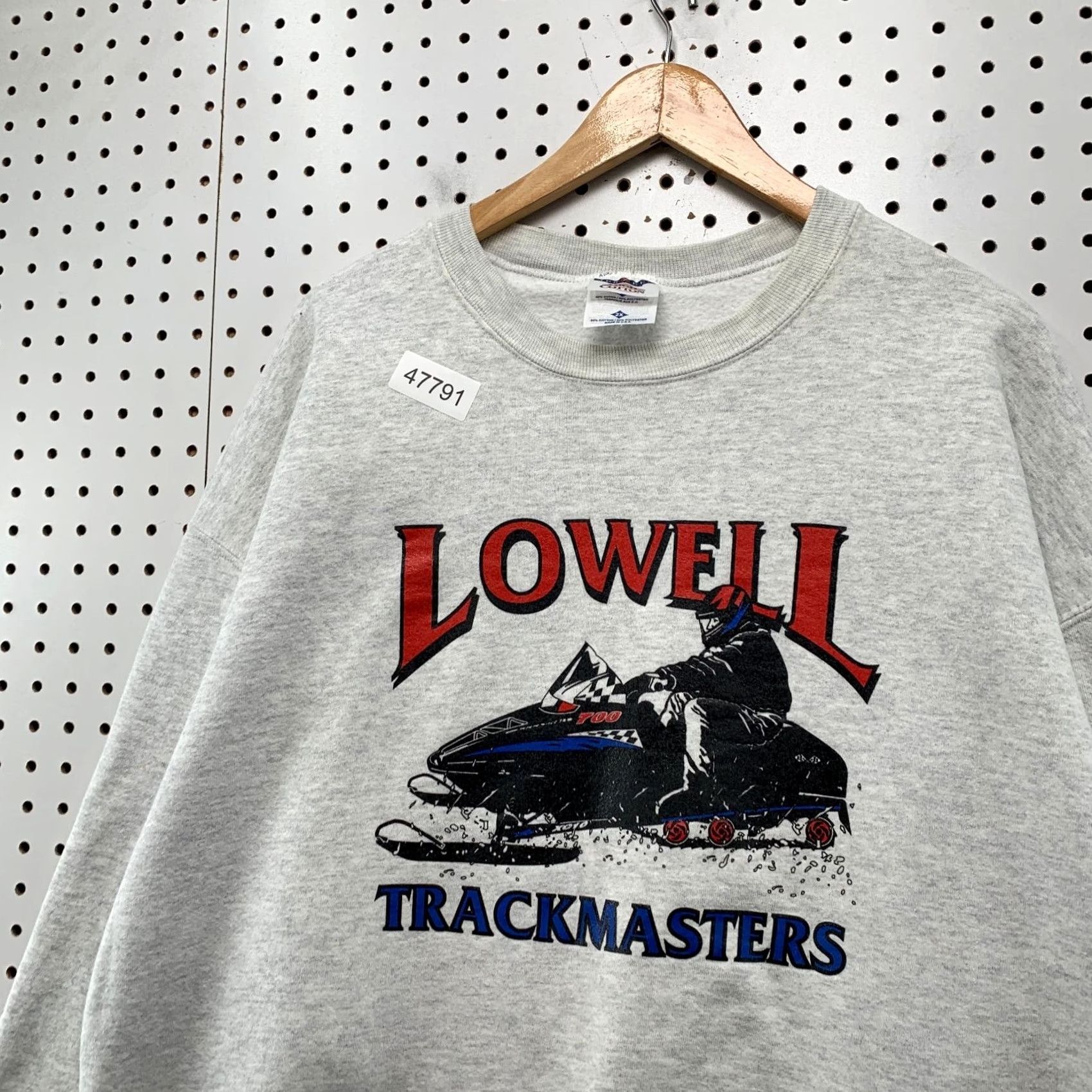 Jerzees VINTAGE Jerzees Sweatshirt Mens 2XL Gray Fleece Snowmobile USA Trackmaster 90s Outdoor Shirt Size US XXL / EU 58 / 5 - 6 Thumbnail