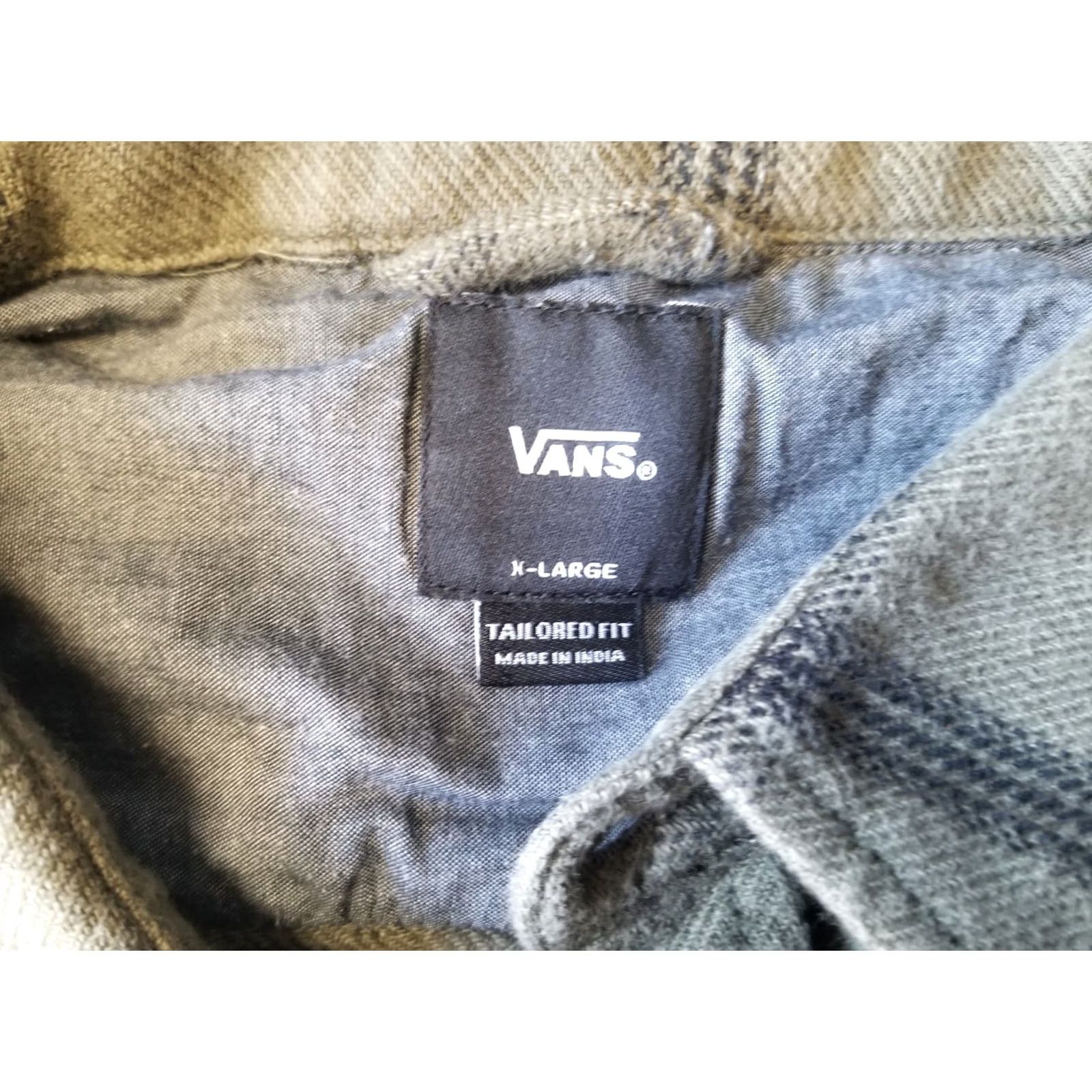 Vans VANS Green Black Check Flannel Shirt Mens XL Long Sleeve Button-Up Pockets Classic Western Size US XL / EU 56 / 4 - 7 Thumbnail