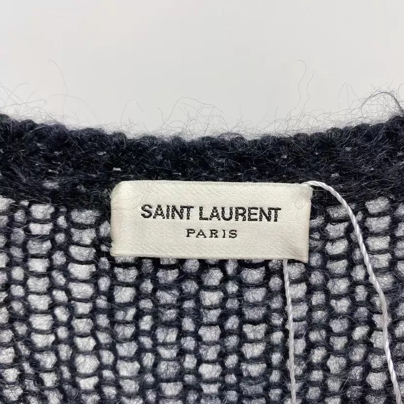 Saint Laurent Paris Saint Laurent mohair colorblocked knit top L size Size L / US 10 / IT 46 - 5 Thumbnail