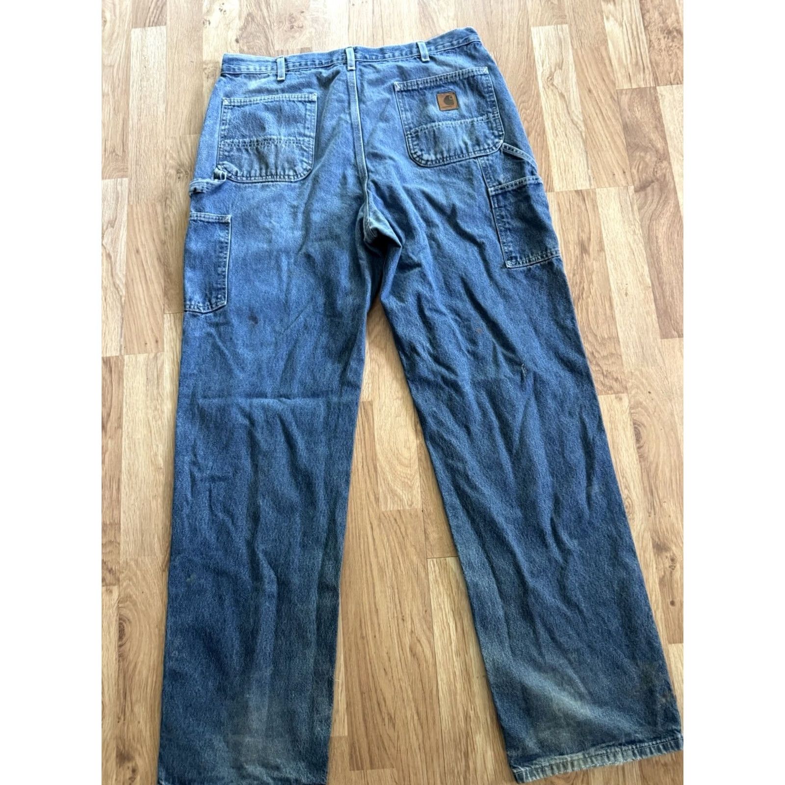Carhartt Carhartt Carpenter Jeans Men's 38 X 36 Blue Workwear B13 DST 90s Logo USA Size US 38 / EU 54 - 3 Thumbnail