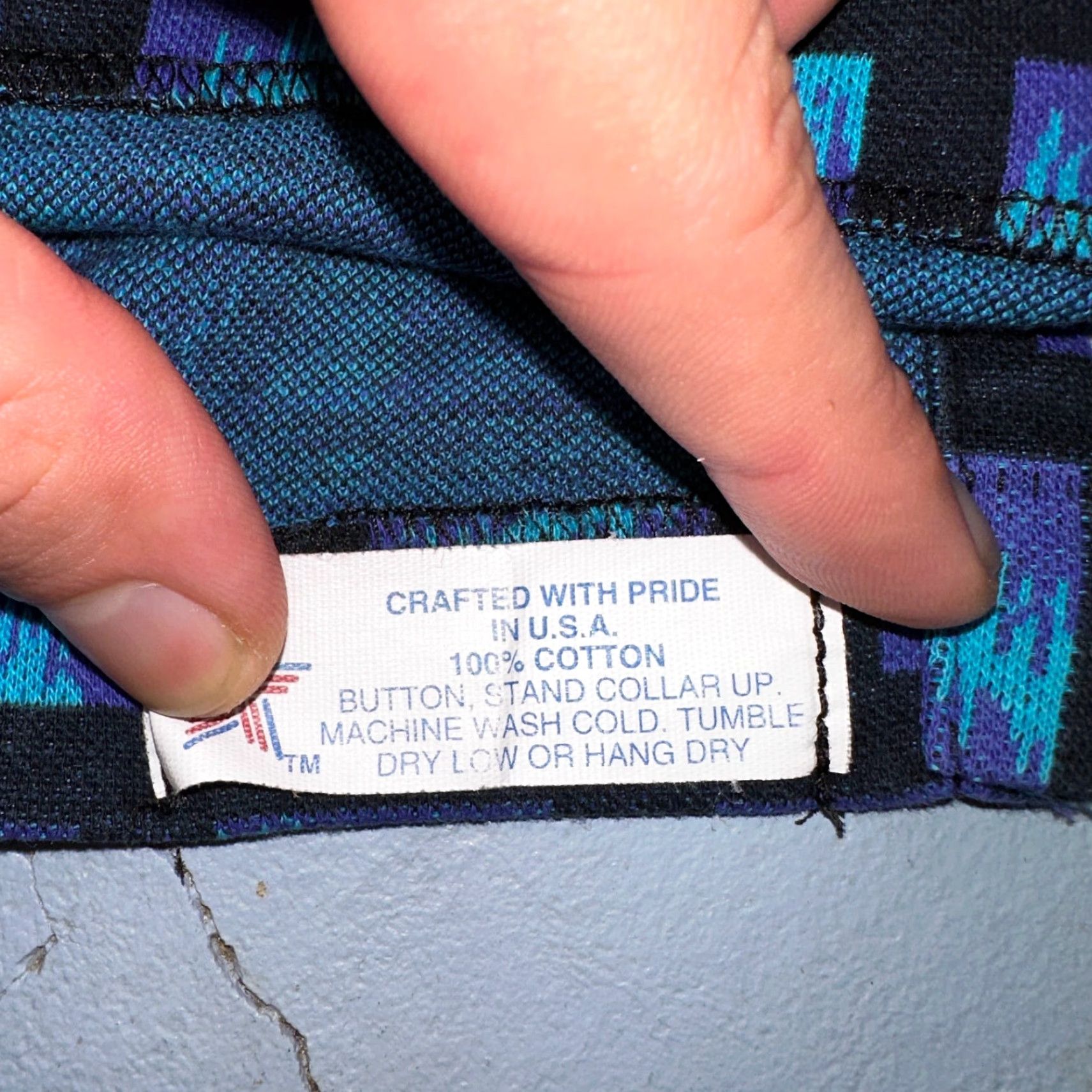 Vintage Carlyle Polo Shirt Short Sleeve Knit Vintage VTG Blue 70s Rockabilly USA Golf Mens L Size US L / EU 52-54 / 3 - 5 Thumbnail
