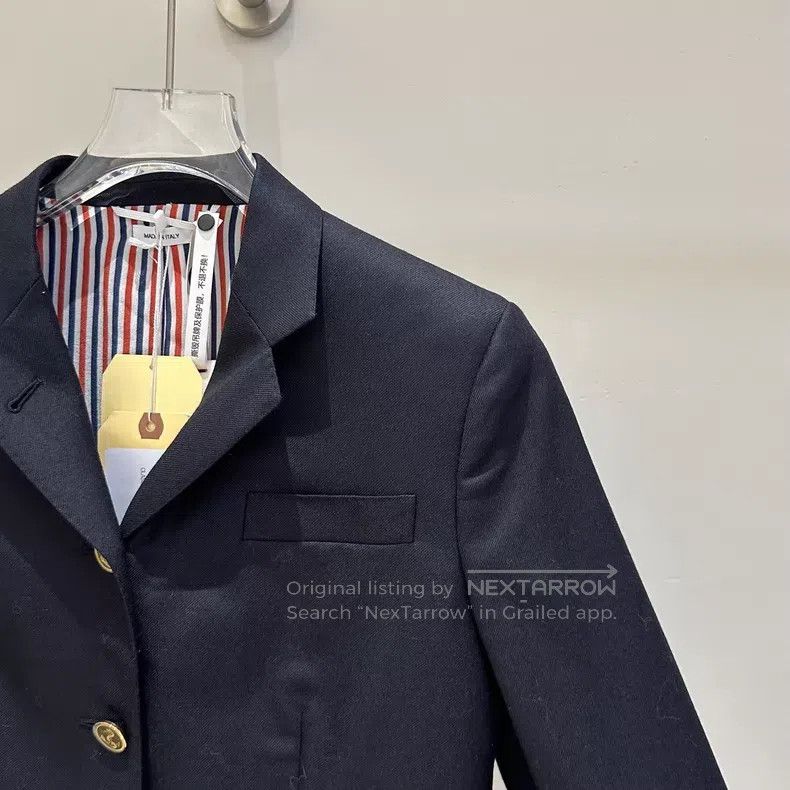 Thom Browne Thom Browne Overcoat in Dark Blue with Gold Buttons Size M / US 6-8 / IT 42-44 - 3 Thumbnail