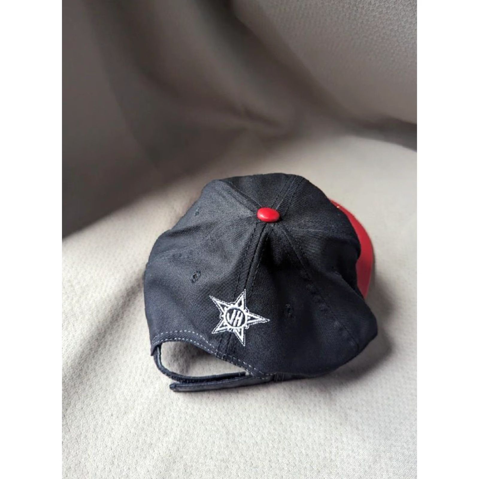 Hamilton VINTAGE MICKEY MOUSE Leather Bill 500 Racing Hat Cap JEFF HAMILTON Disney Adult One Size Black Men Baseball Cap Size ONE SIZE - 6 Thumbnail