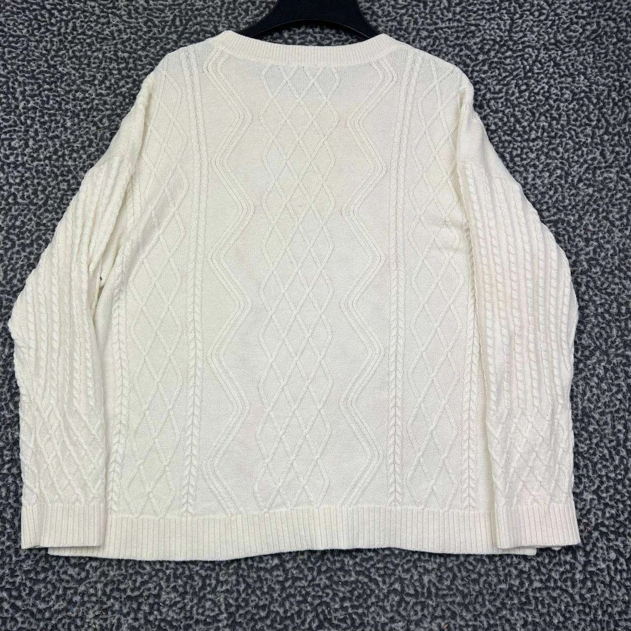 Talbots Talbots PXL Sweater Cable Knit Heart Embroidered Crew Neck Size XL / US 12-14 / IT 48-50 - 2 Thumbnail