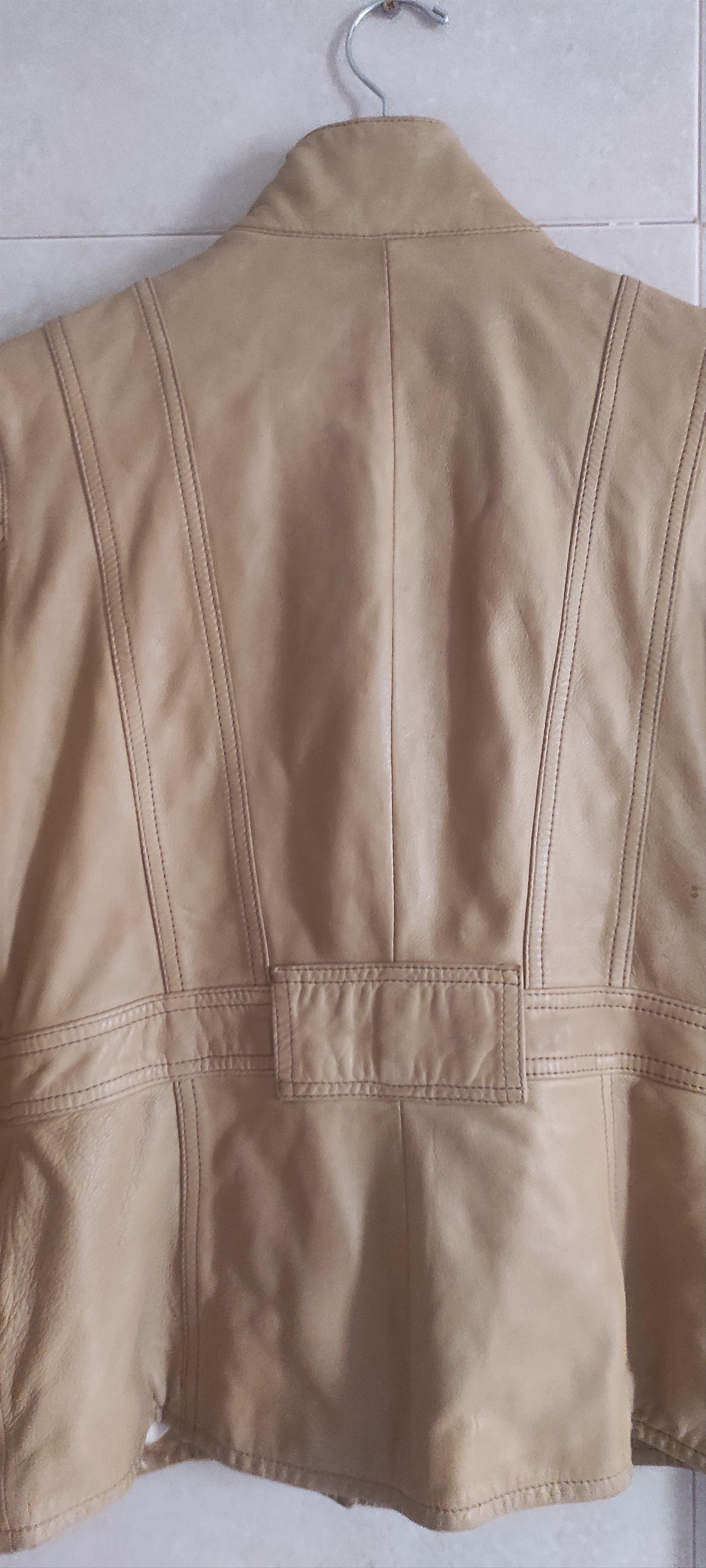 Massimo Dutti Massimo Dutti Sheepskin Soft Leather Tan Moto Jacket Size S / US 4 / IT 40 - 10 Thumbnail
