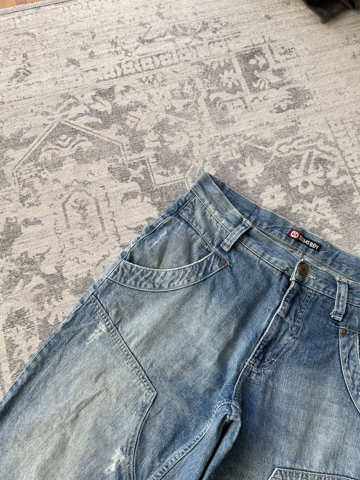 Vintage Vintage Double Knee Shorts Faded Denim Jorts Washed Baggy Size US 32 / EU 48 - 4 Thumbnail