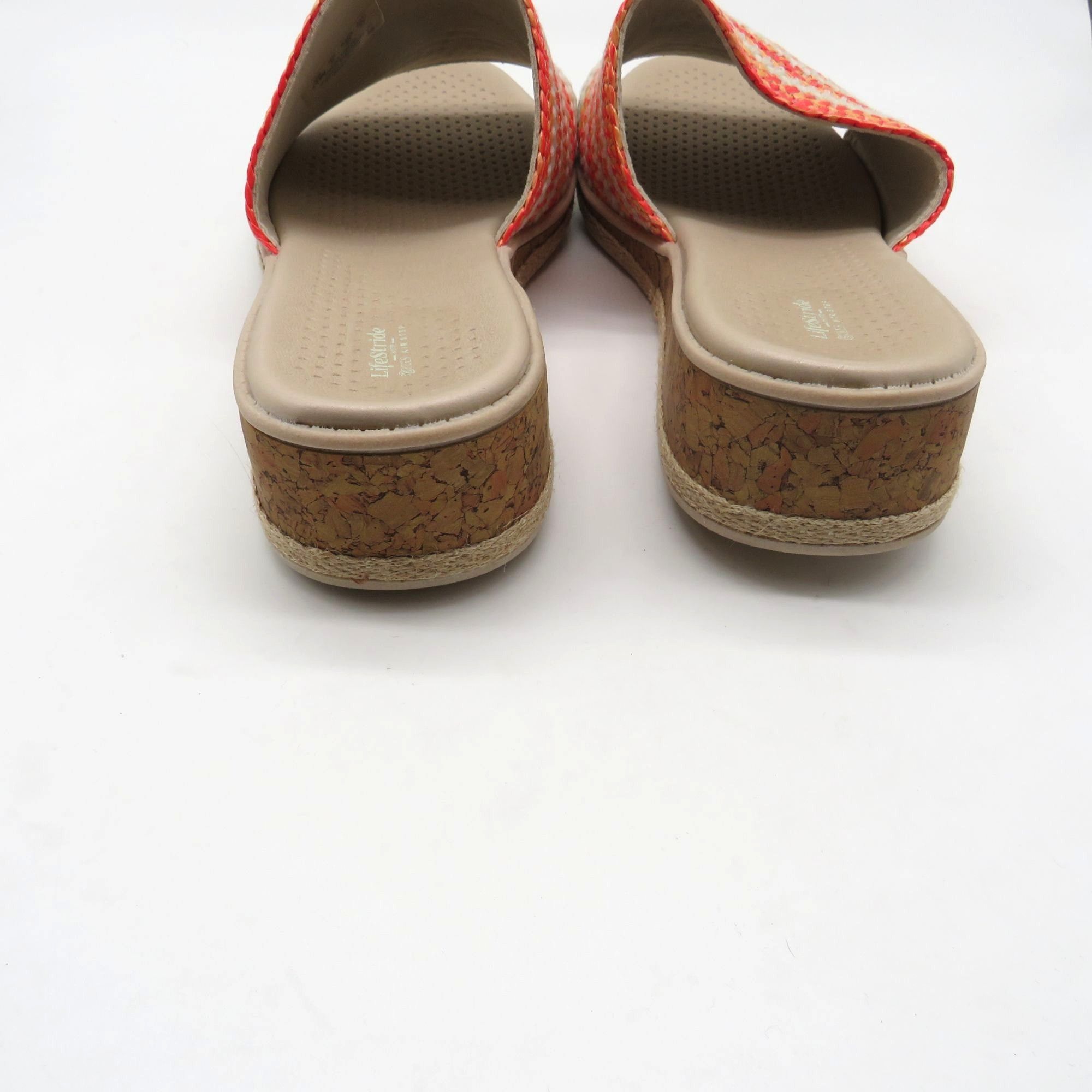 Other LifeStride Womens Breezy Orange Crochet Wedge Sandals Size 1 Size US 11 / IT 41 - 6 Thumbnail