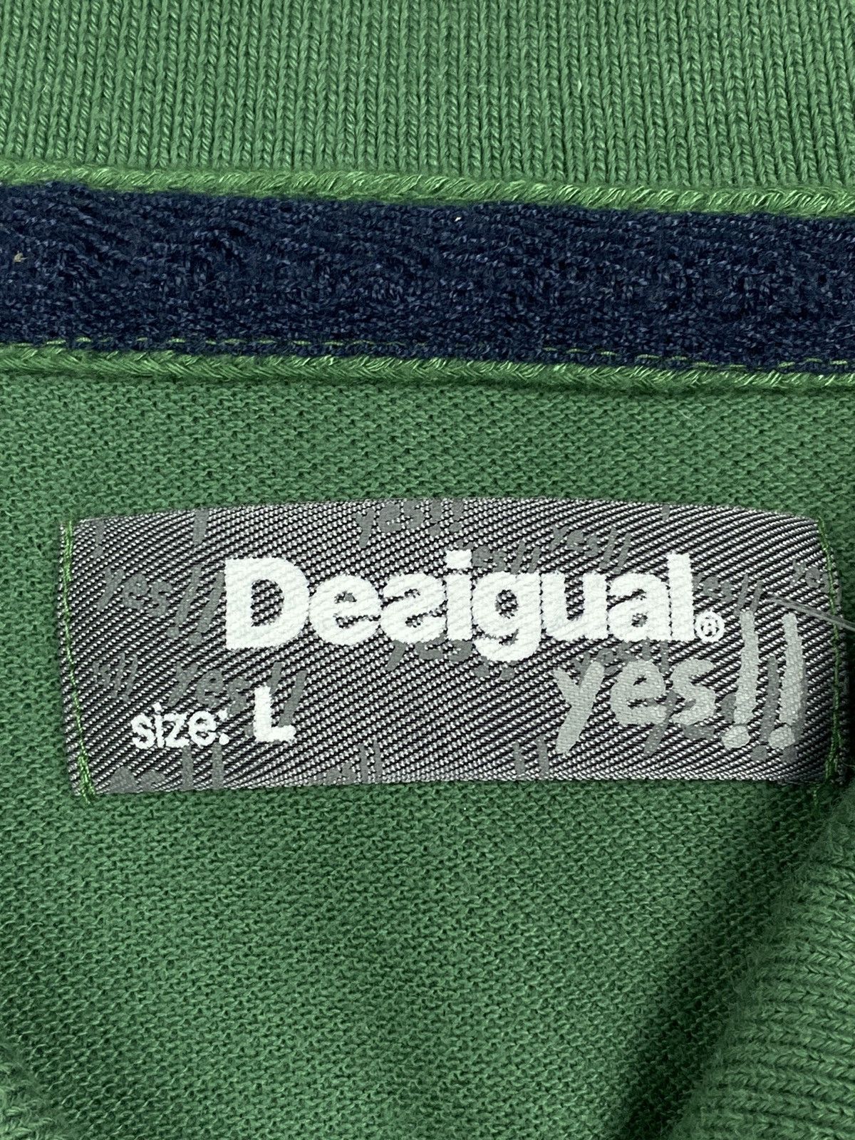 Desigual Desigual Luxury Green Long Sleeve Rugby Polo Shirt Patch Size US L / EU 52-54 / 3 - 9 Thumbnail