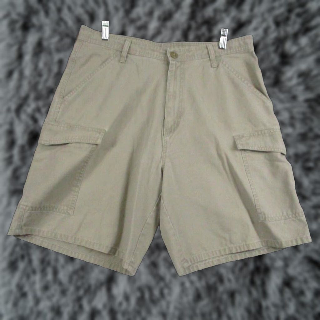 Polo Ralph Lauren VINTAGE Polo Ralph Lauren Cargo Shorts 34 Men Khaki Cotton Flat Front Outdoor 90s Mens Beige Classic Cargo Pocket Shorts Size US S / EU 44-46 / 1 - 1 Thumbnail