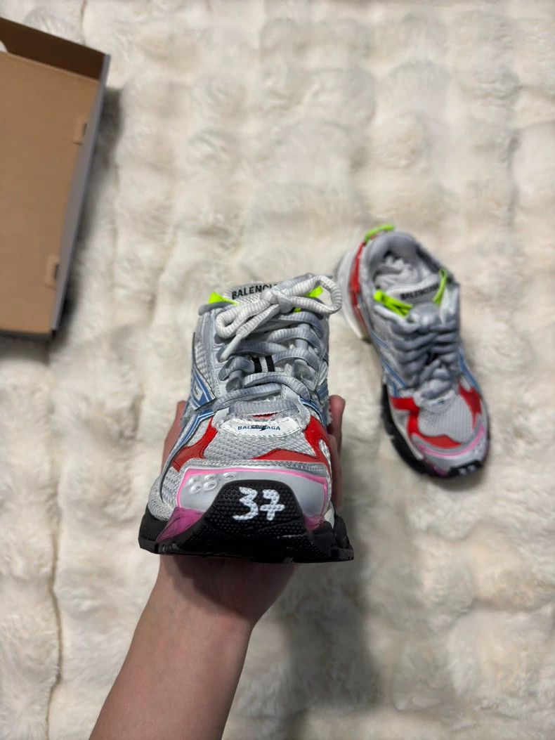 Balenciaga Balenciaga Red and Blue Runner Sneakers Size US 6.5 / IT 36.5 - 9 Thumbnail