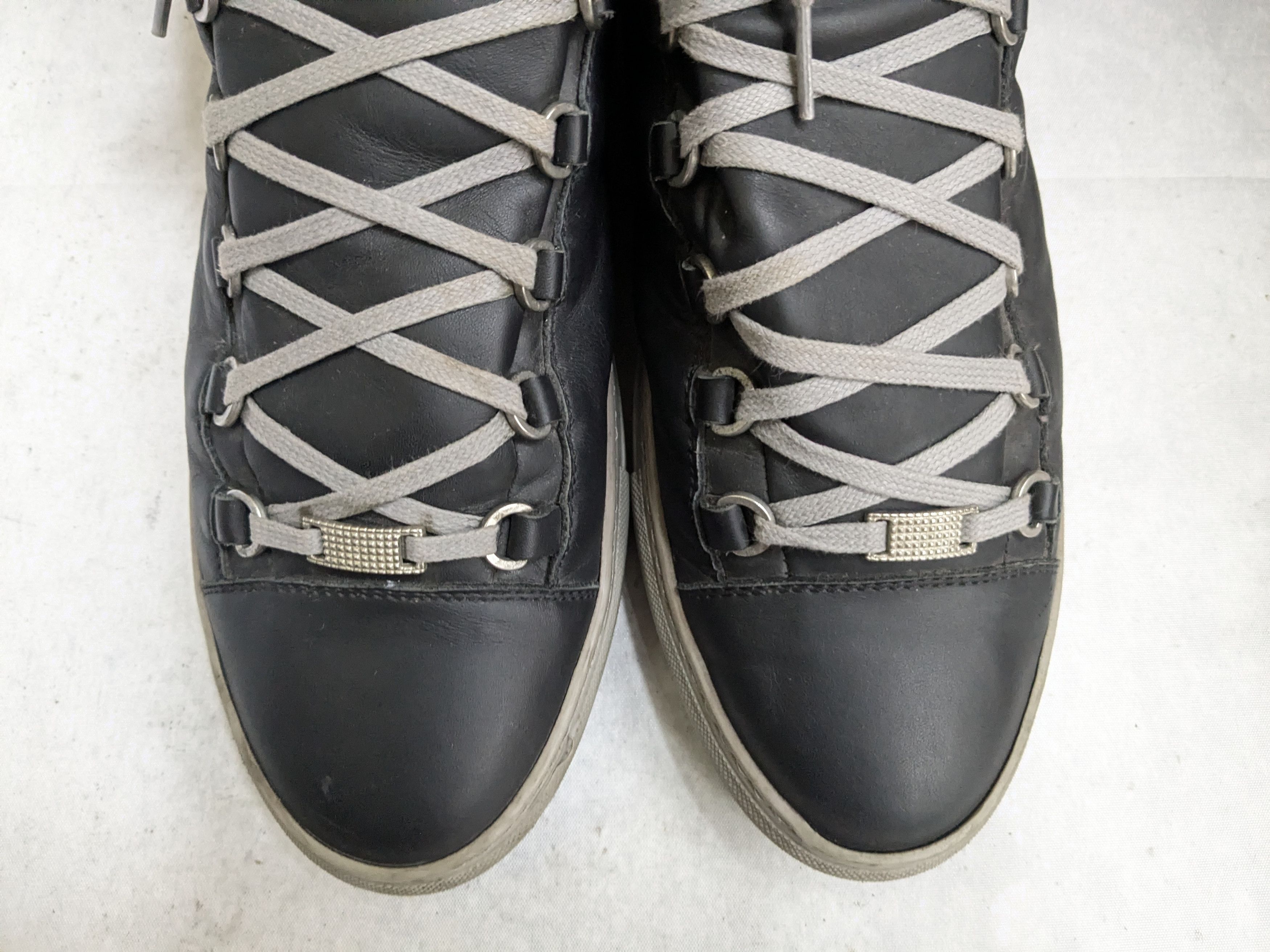 Balenciaga Balenciaga Arena Sneakers Black Gray 13 High Tops Leather Size US 13 / EU 46 - 3 Thumbnail