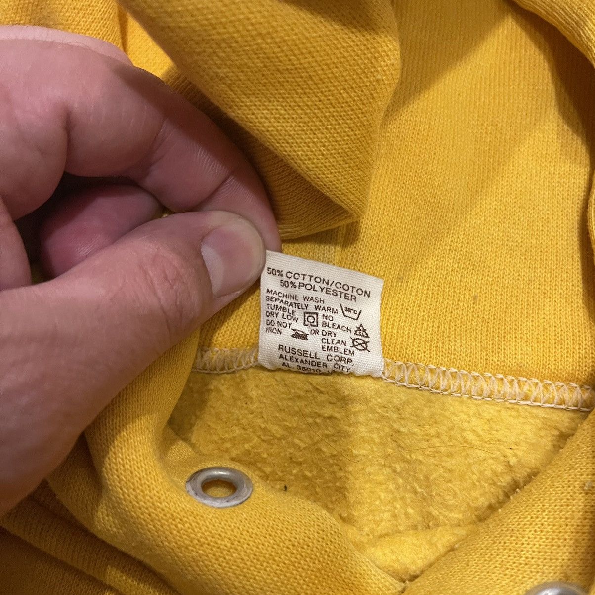 Russell Athletic Vintage Faded Mustard Yellow Russell Athletic Hoodie Size US XL / EU 56 / 4 - 10 Thumbnail