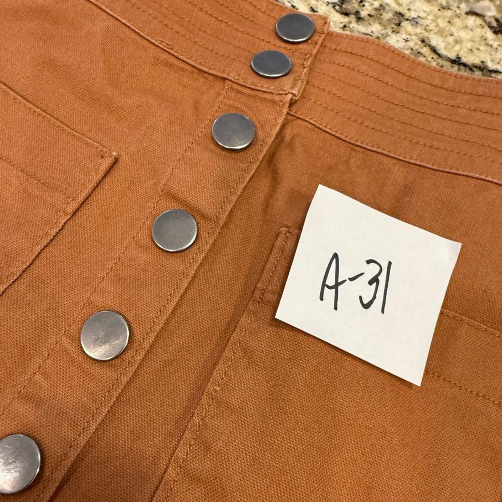 Madewell Madewell light brown denim mini skirt snaps frayed hem SZ 00 Size 24" / US 00 / IT 34 - 9 Thumbnail