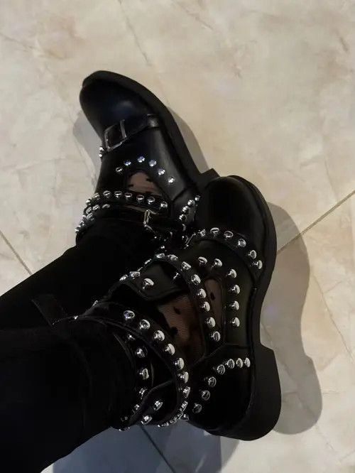 Japanese Brand Kimaya x Jyoge Stylish Women Boots Studded Size US 6.5 / EU 39-40 - 8 Thumbnail
