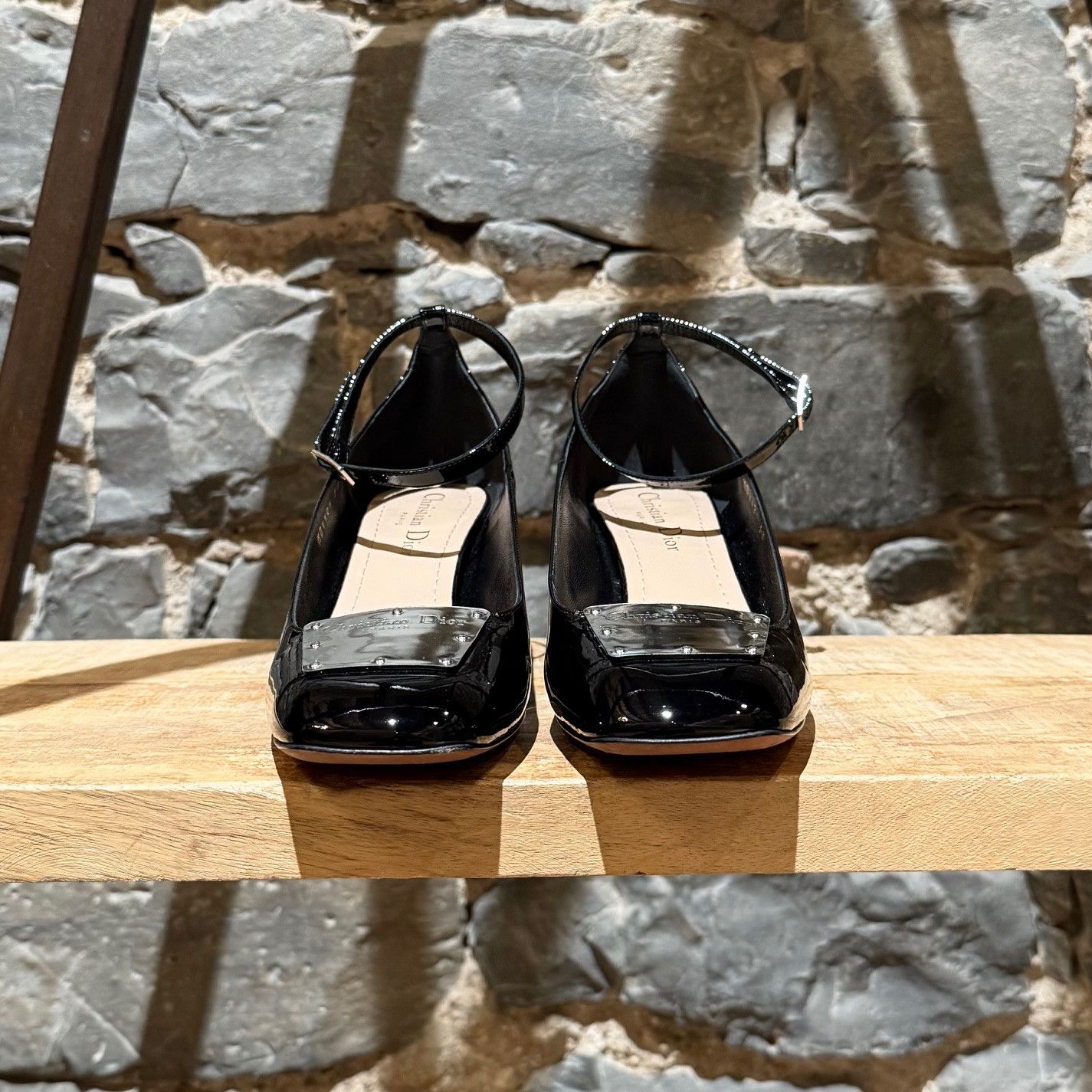 Dior Christian Dior Black Patent La Parisienne Mary Jane Pumps Size US 8 / IT 38 - 2 Thumbnail