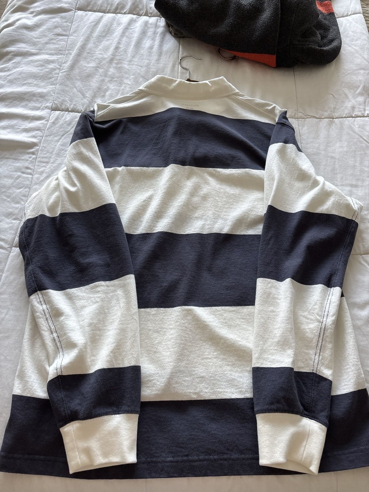 JW Anderson × Uniqlo JW Anderson x Uniqlo Striped Rugby Shirt – Navy/White (M) Size US M / EU 48-50 / 2 - 2 Thumbnail