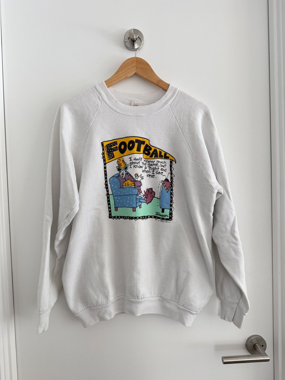 Vintage Fruit of the Loom XL tag fit like a L Football Sweatshirt Size US M / EU 48-50 / 2 - 1 Thumbnail