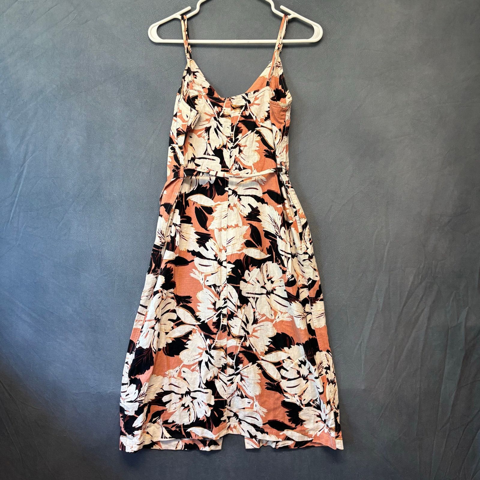 Forever 21 Forever 21 Contemporary Linen Dress Damask Pockets Summer
