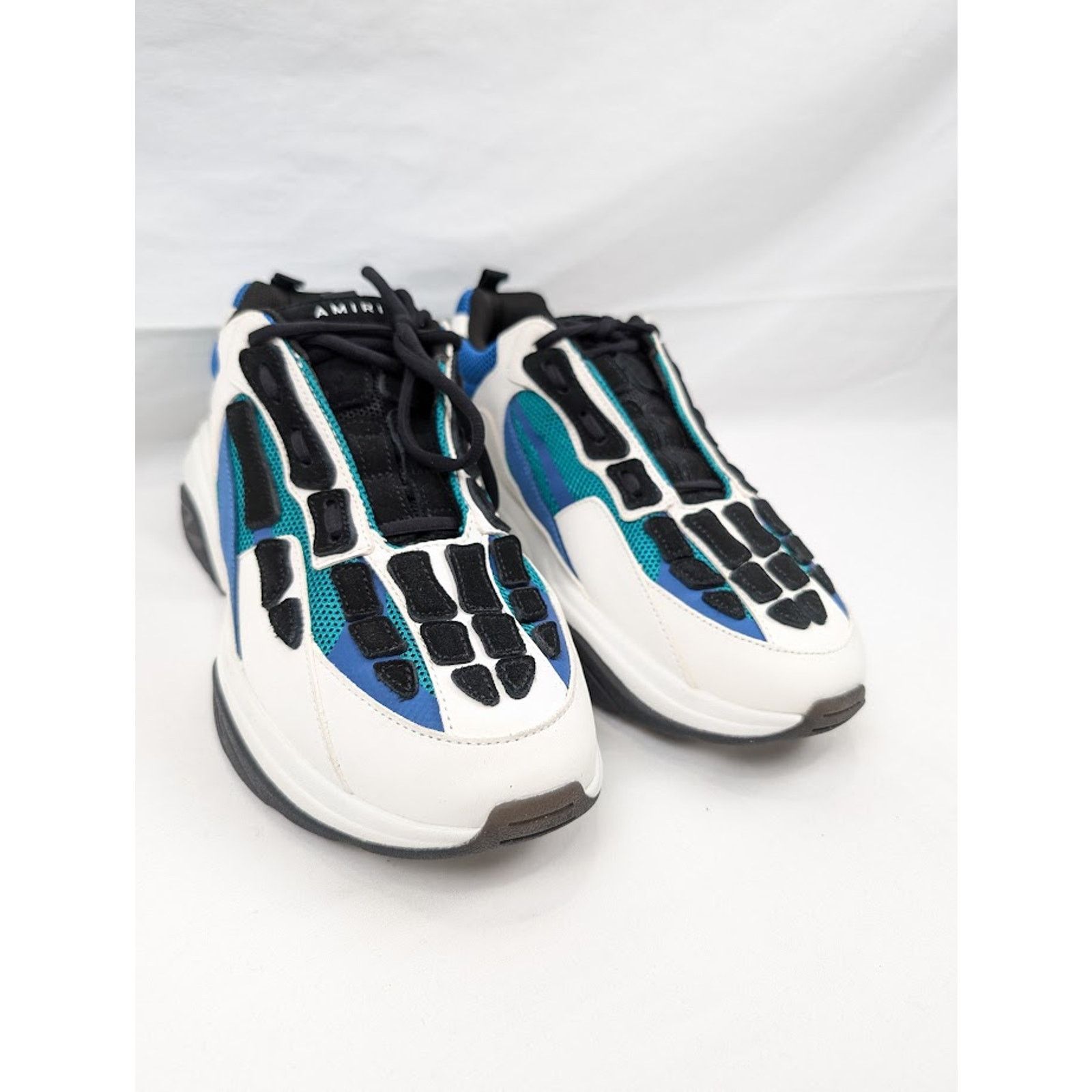Amiri o1rshd1 Bone Runners in Teal/Blue/Black Size US 12 / EU 45 - 14 Thumbnail