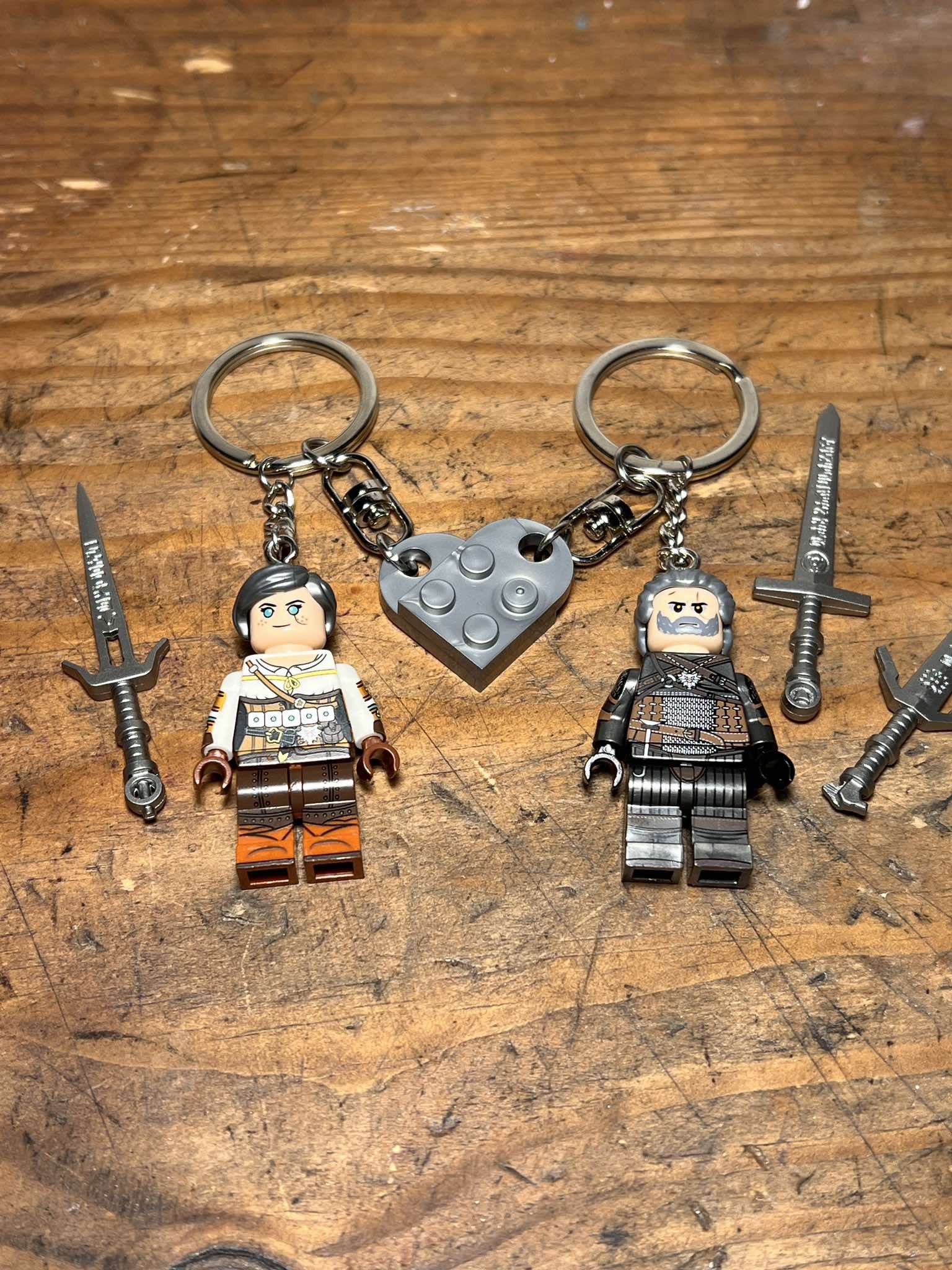 Cartoon Network Witcher 3 irritated minifigure keychain custom handmade Size ONE SIZE - 3 Thumbnail