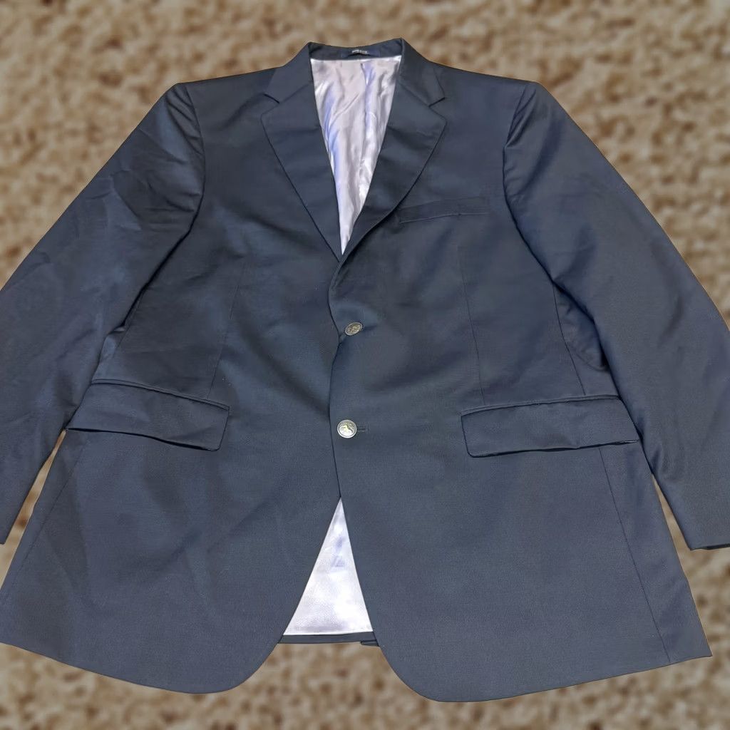 Hart Schaffner Marx Hart Schaffner Marx Blazer Mens 44R Blue 2 Button Sport Coat Made USA Dillard's Size 44R - 1 Thumbnail