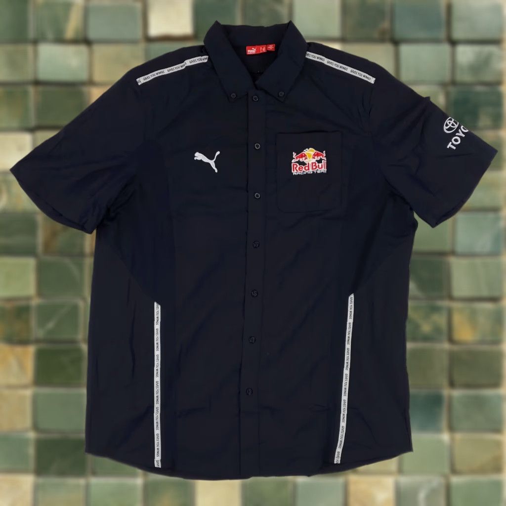 Puma Puma Shirt Black Button Down Short Sleeve Mens XL Red Bull Racing Team Toyota Size US XL / EU 56 / 4 - 1 Thumbnail