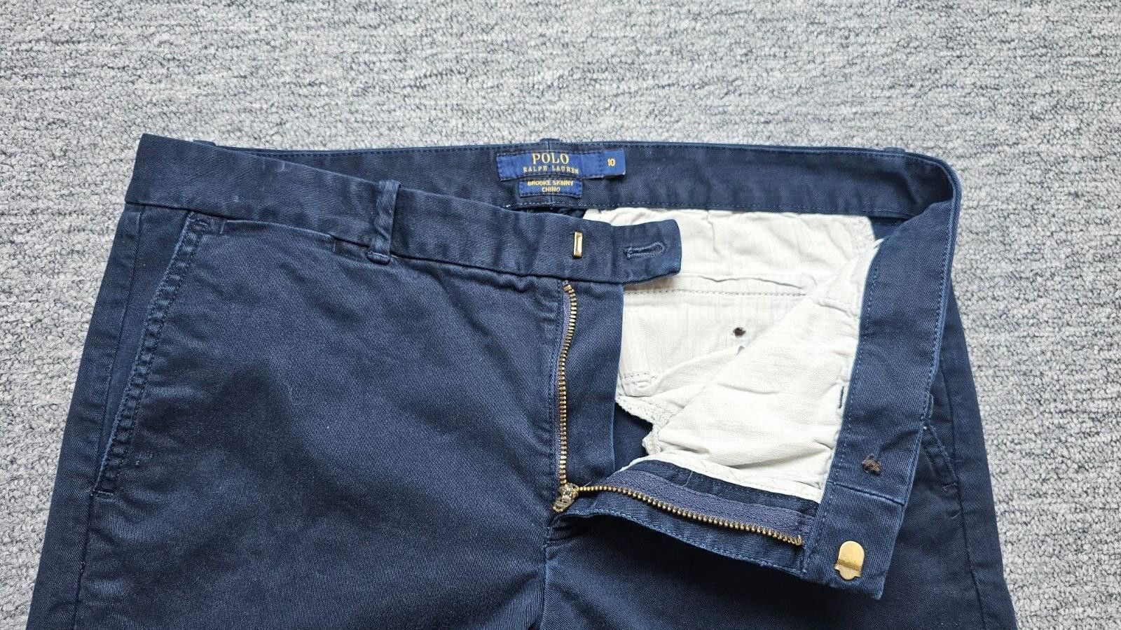 Polo Ralph Lauren Polo Ralph Lauren Brooke Skinny Chino Pants Navy Blue 10 Size 33" - 4 Thumbnail