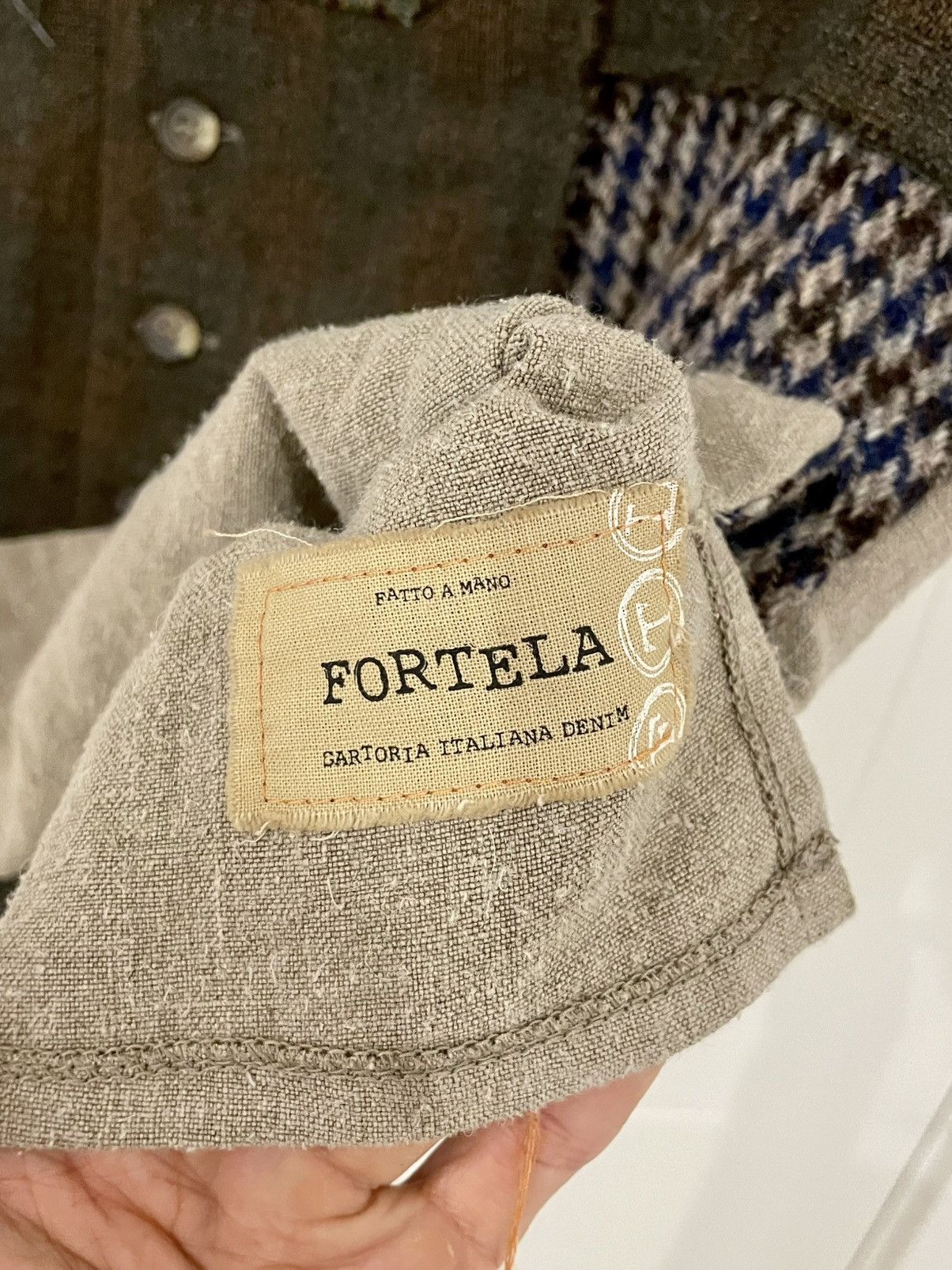 Fortela Fortela patchwork waistcoast Size 38R - 3 Thumbnail