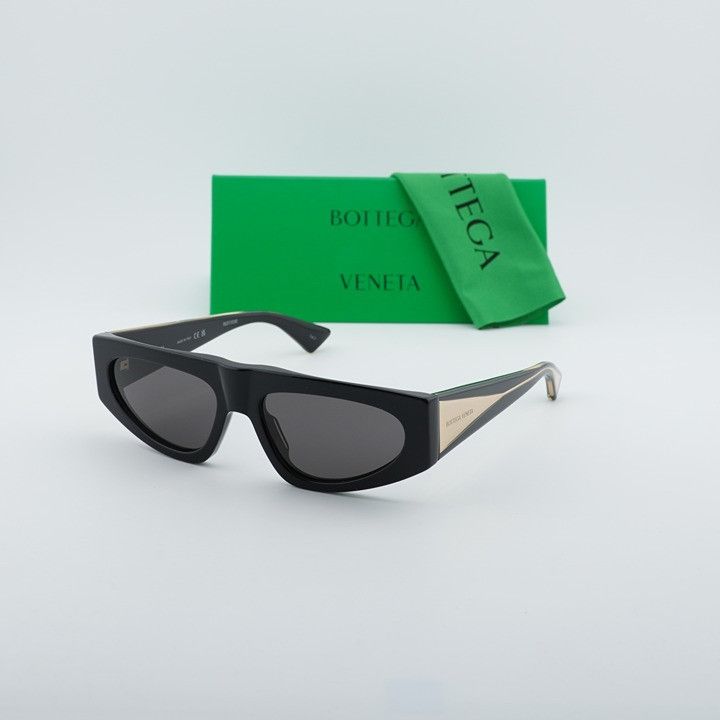 Bottega Veneta Bottega Veneta BV1277S 001 Sunglasses Black Cat Eye Frame Size ONE SIZE - 10 Thumbnail