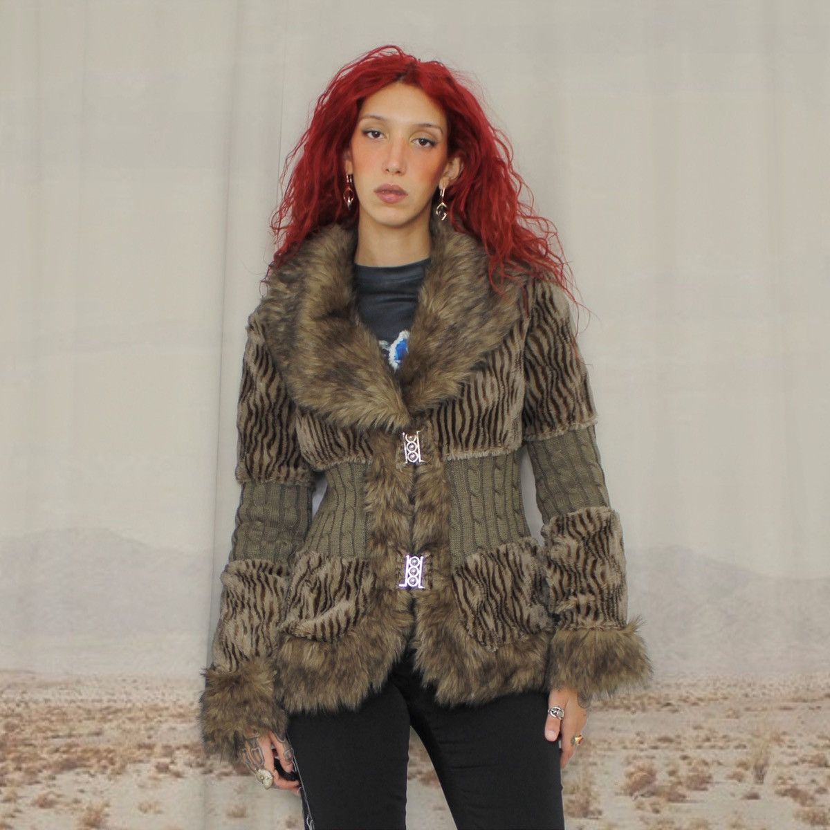 Other 🐯ANIMALIER FAUX FUR🐯 Size L / US 10 / IT 46 - 1 Thumbnail