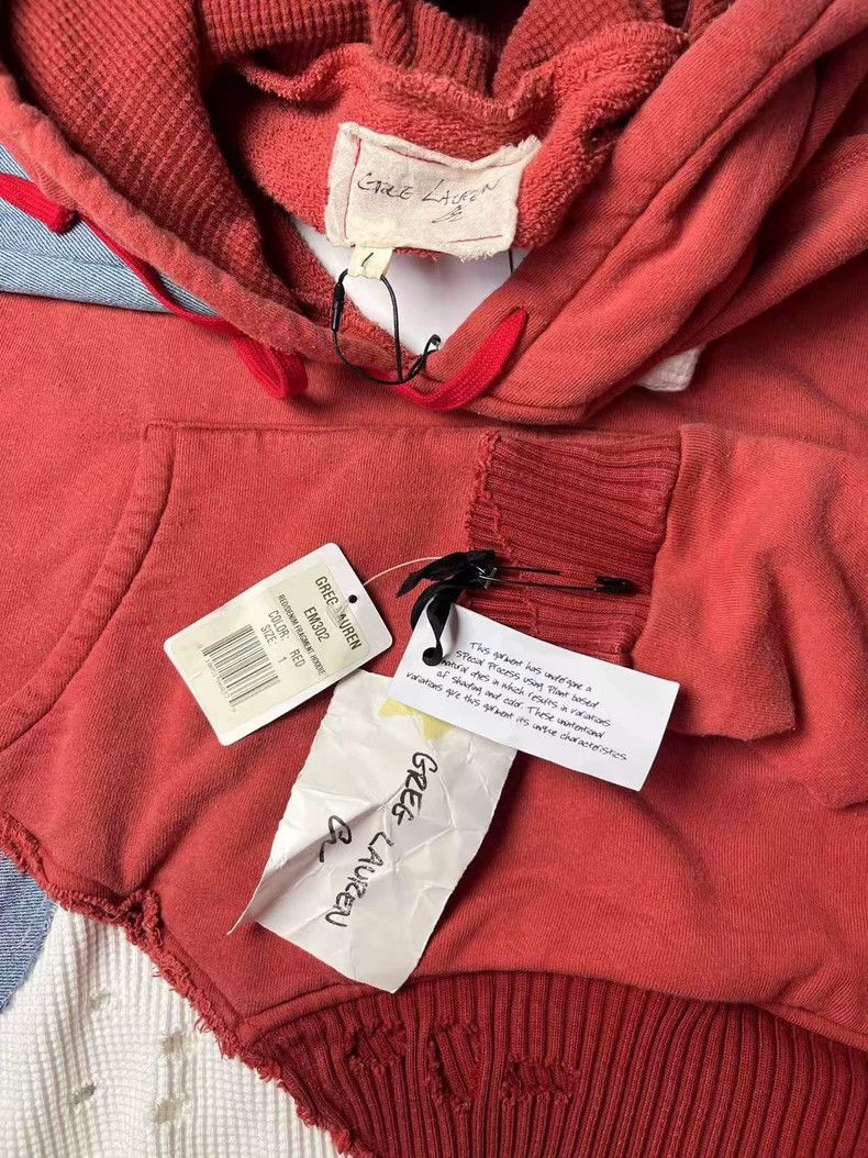 Greg Lauren greg lauren size 1 Splicing pure cotton hooded sweatshirt Size US S / EU 44-46 / 1 - 5 Thumbnail