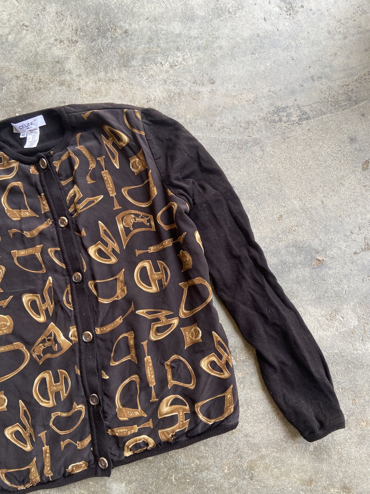 Celine CELINE BAROQUE MONOGRAM CARDIGAN Size S / US 4 / IT 40 - 3 Thumbnail
