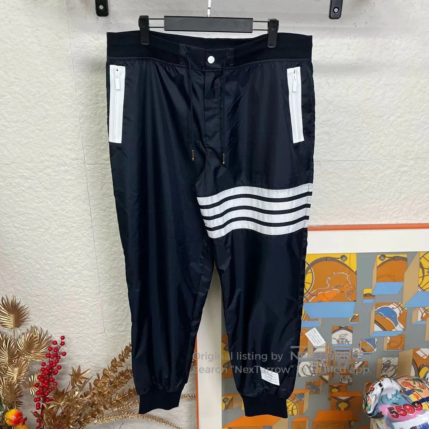 Thom Browne Thom Browne Black Nylon Long Pants. Size US 30 / EU 46 - 1 Thumbnail