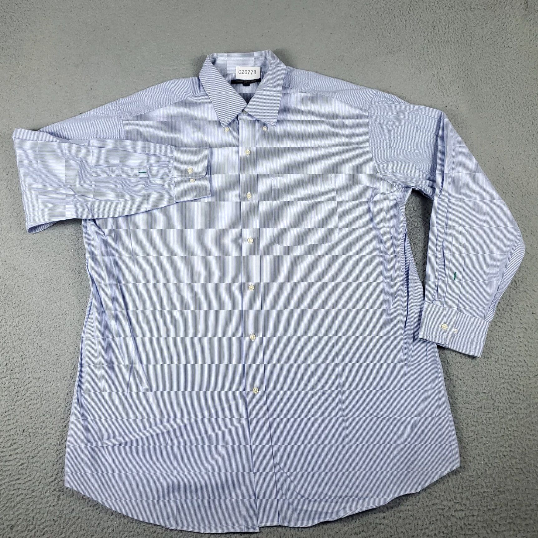 Tommy Hilfiger Tommy Hilfiger Shirt Mens XL Blue Striped Button Up Long Sleeve Cotton Collared Logo Casual Mens Size US XL / EU 56 / 4 - 2 Thumbnail