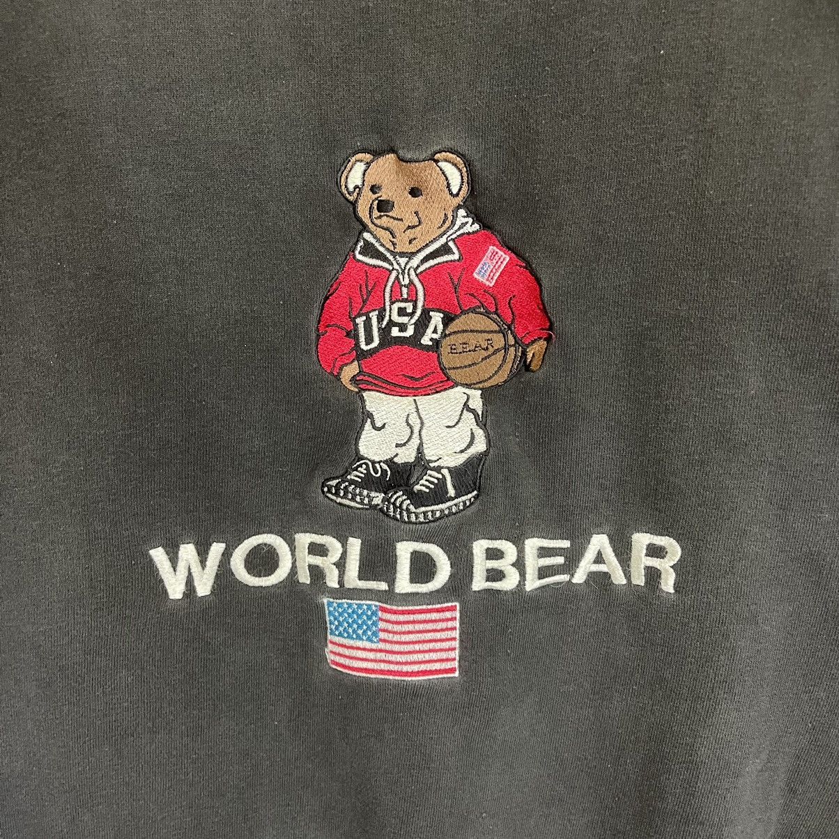 Japanese Brand Vintage 90s World Bear Big Logo Crewneck Sweatshirt Size US M / EU 48-50 / 2 - 5 Thumbnail