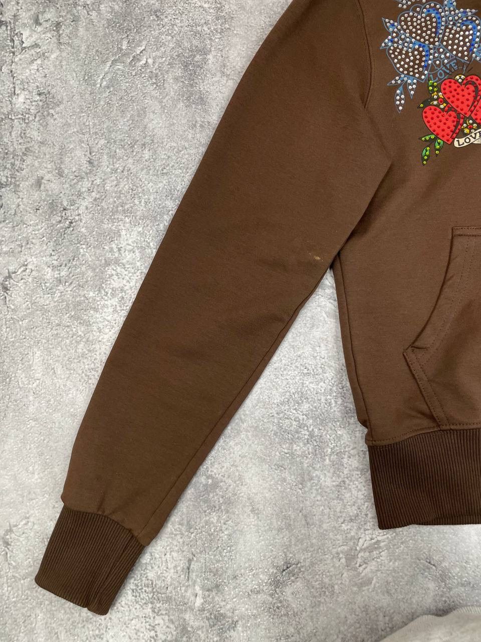 Ed Hardy Ed Hardy Women Cotton Hoodie Zip Brown Graphic Size M Size M / US 6-8 / IT 42-44 - 3 Thumbnail