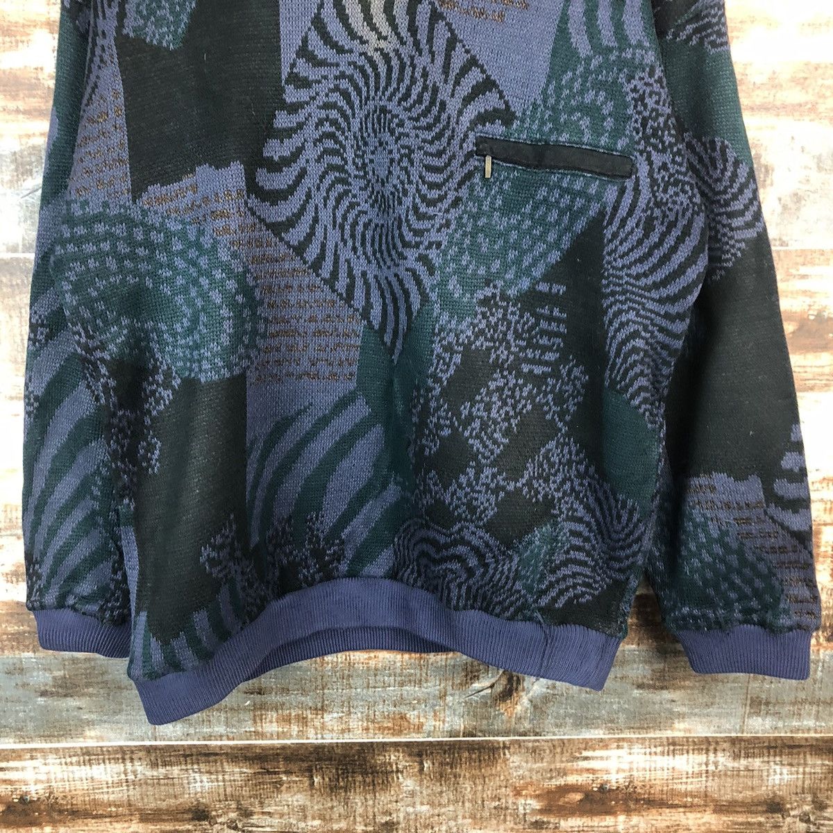 Homespun Knitwear DL Lacavera art design japan Dark Blue Knitwear #A1993 Size US M / EU 48-50 / 2 - 6 Thumbnail