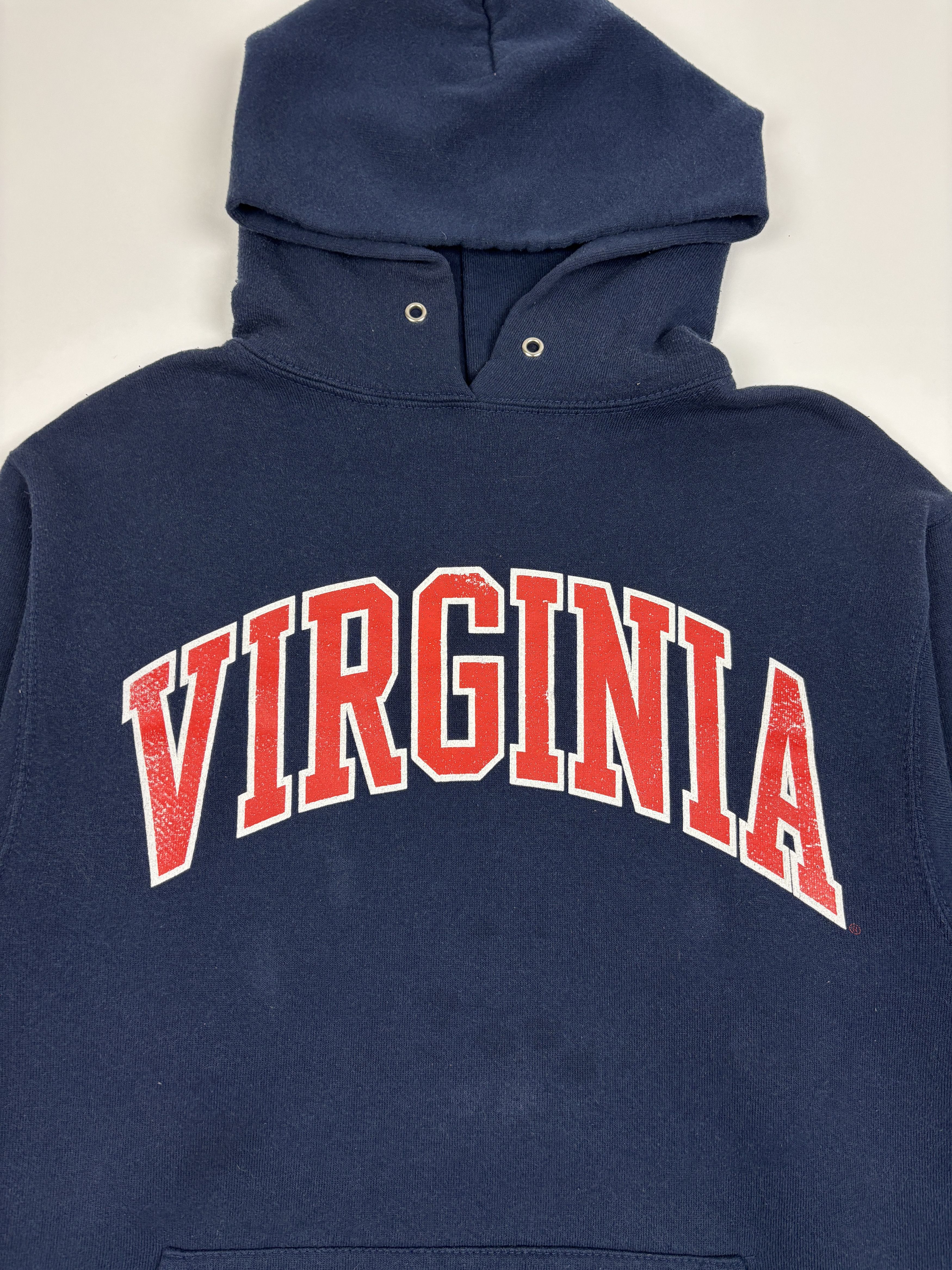 Vintage Vintage 90s Navy Virginia Hoodie Size US S / EU 44-46 / 1 - 2 Thumbnail