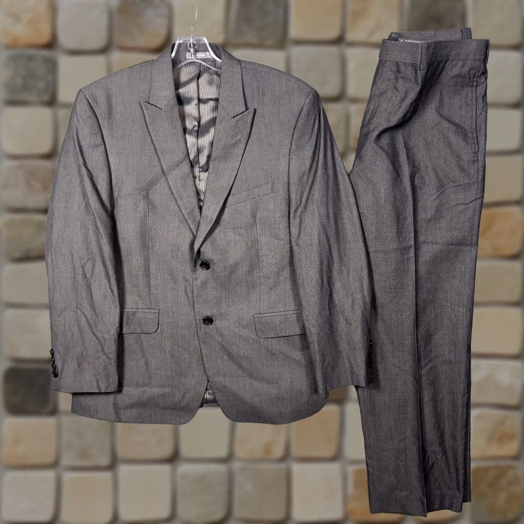 Joseph Abboud Joseph Abboud Suit - Mens 40S 34x29 Herringbone Peak Viscose Jacket Size 40R - 1 Thumbnail
