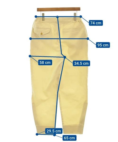 Comme des Garcons Homme Deux Casual Pants Polyester Zipper Hem Plain Slacks Off White Size US 29 - 3 Thumbnail