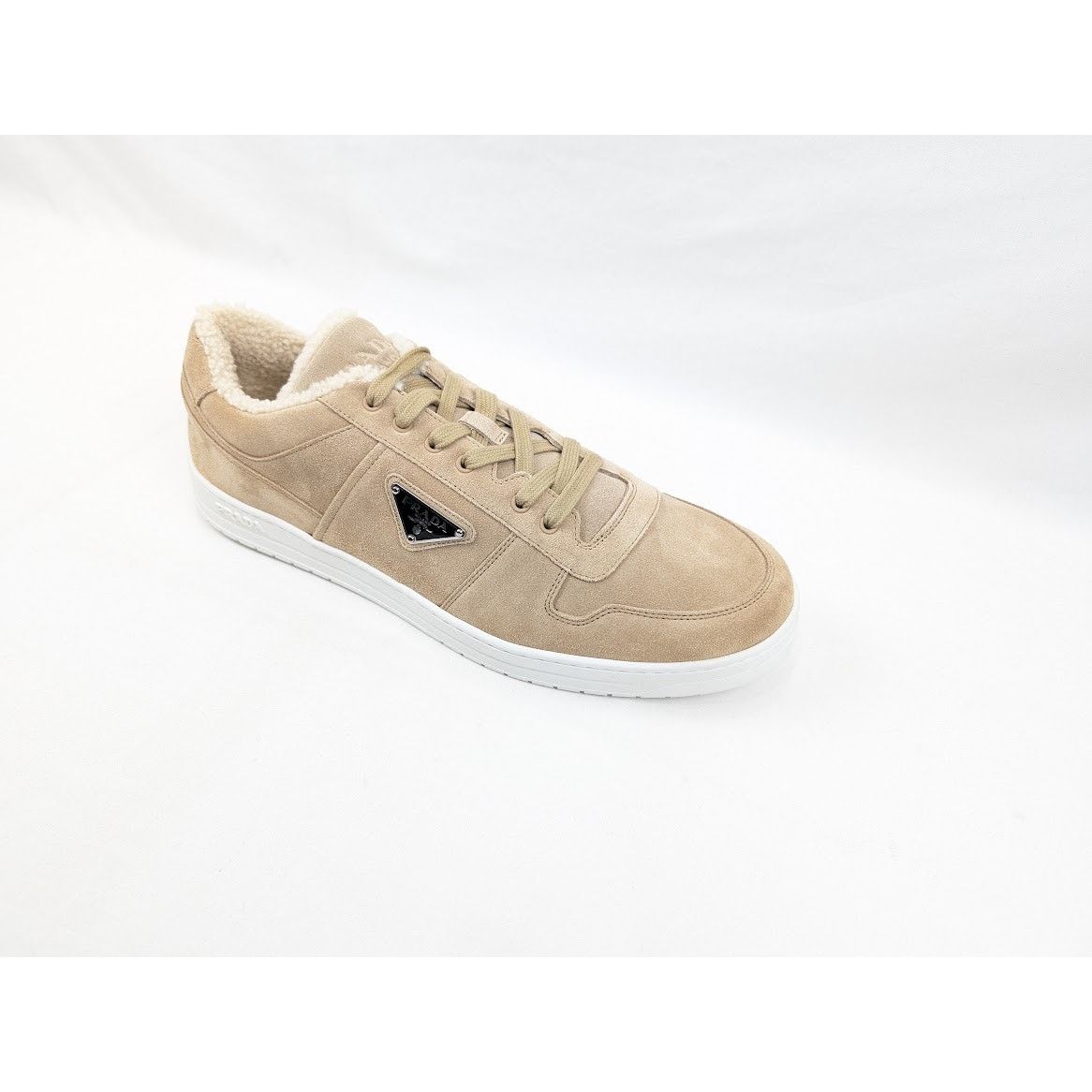 Prada o1rshd1 Downtown Shearling Sneakers in Beige Size US 13 / EU 46 - 2 Thumbnail