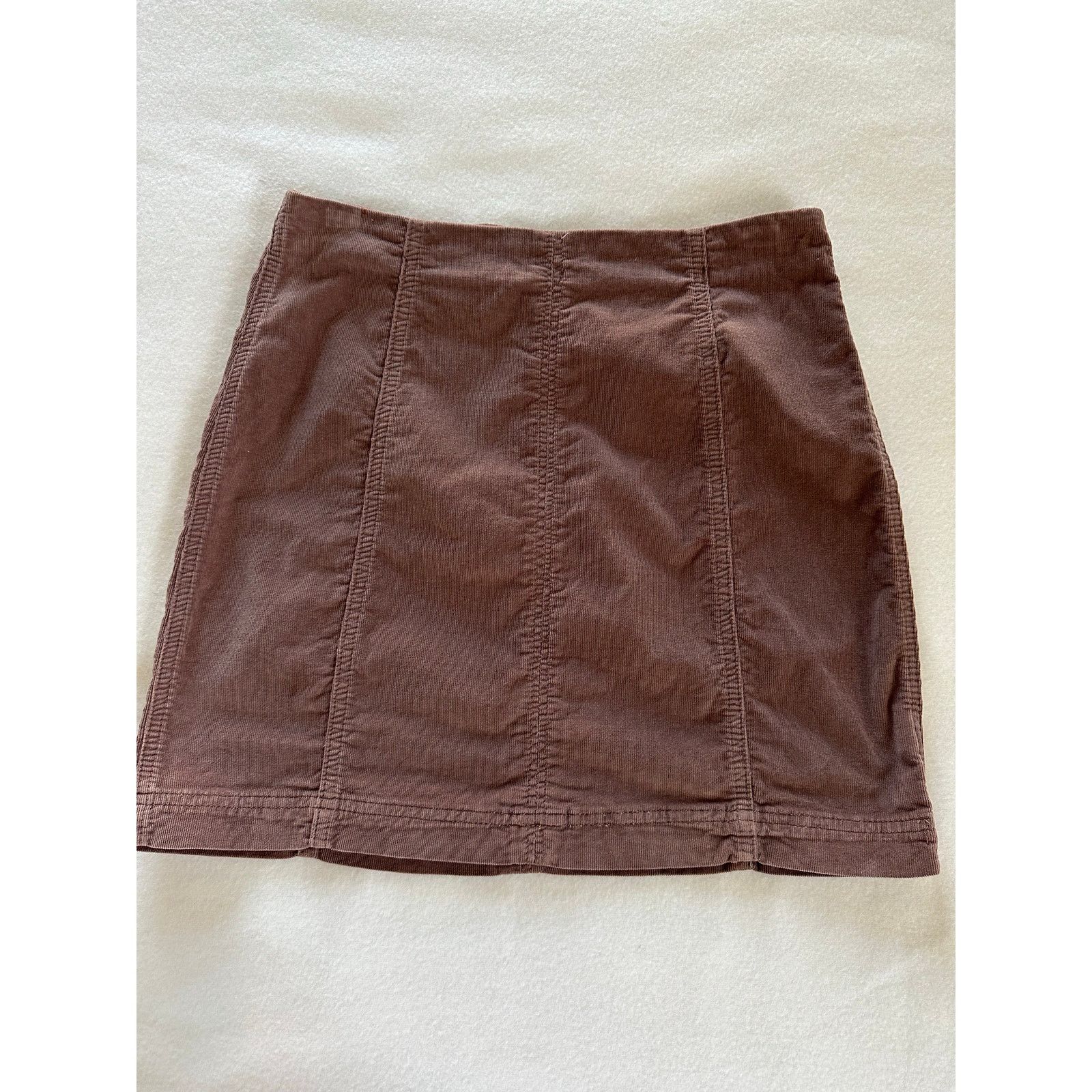 Free People Free People Modern Femme Corduroy Brown Mini Skirt Size 6 Size 28" / US 6 / IT 42 - 1 Thumbnail