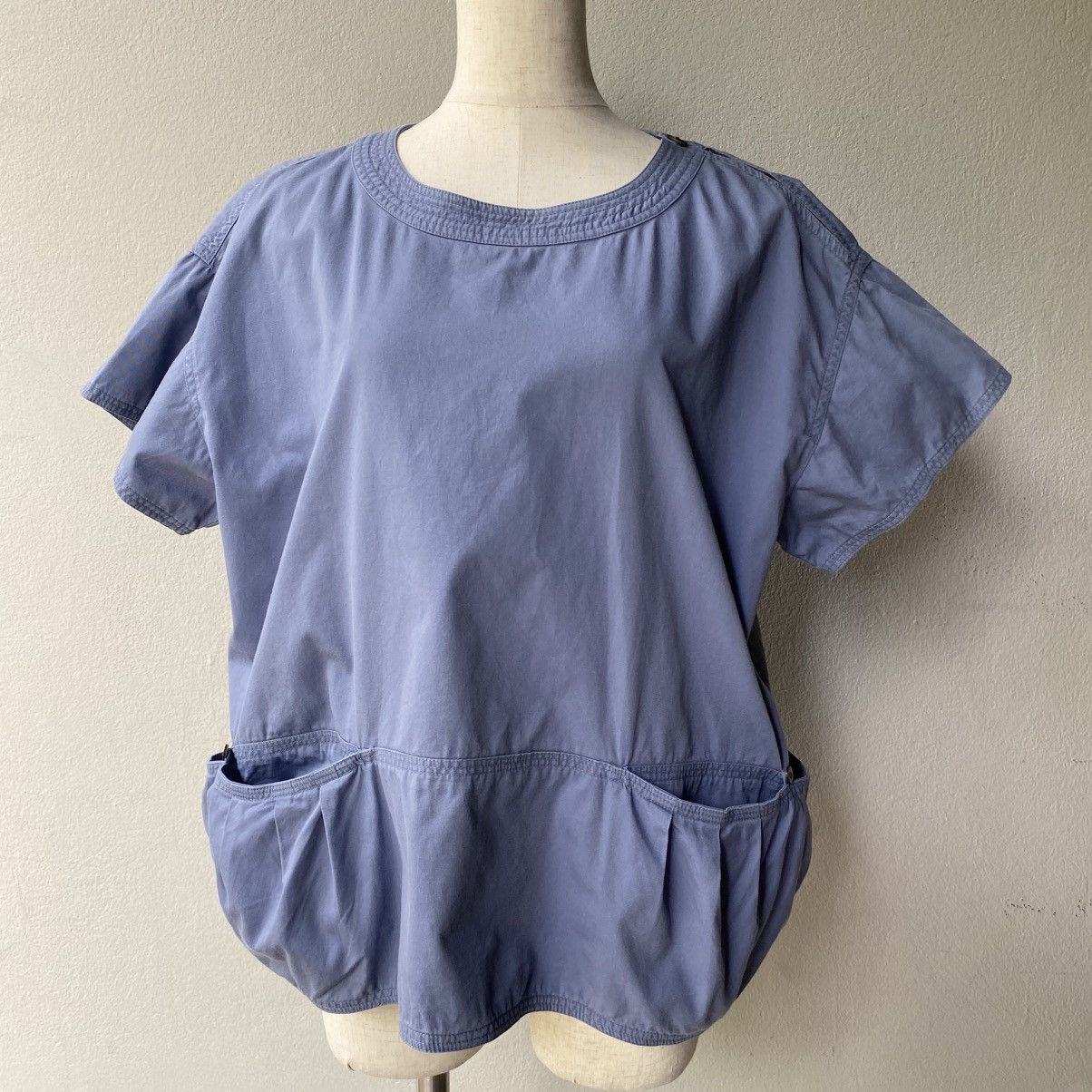 Issey Miyake ISSEY SPORT Sky Blue Pocket Hem Blouse Size XL / US 12-14 / IT 48-50 - 13 Thumbnail
