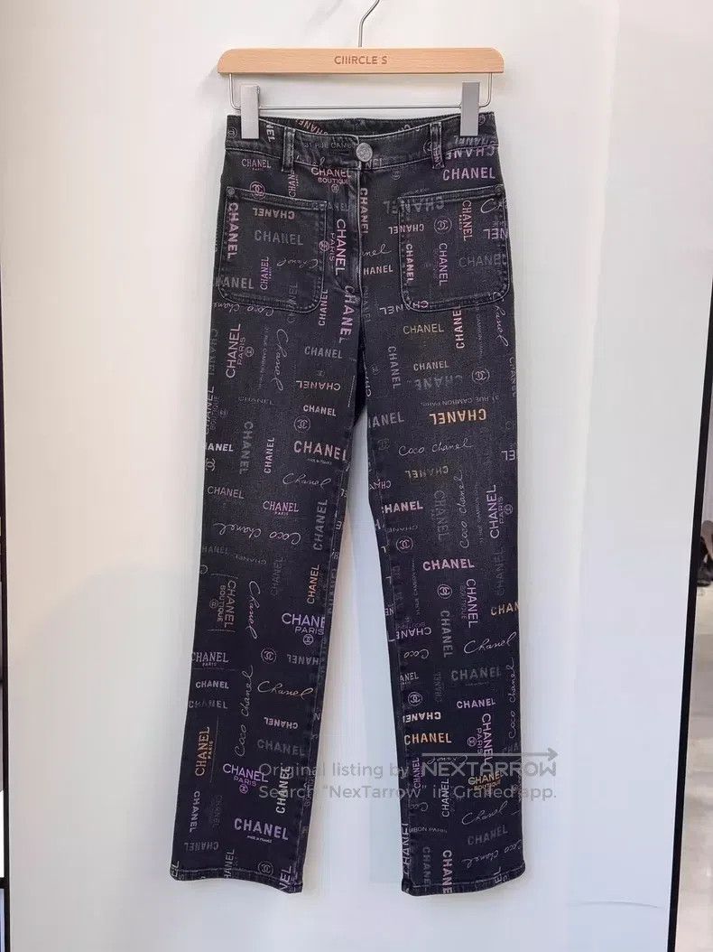 Chanel Chanel Grey jeans Size 42" / US 20 - 1 Thumbnail