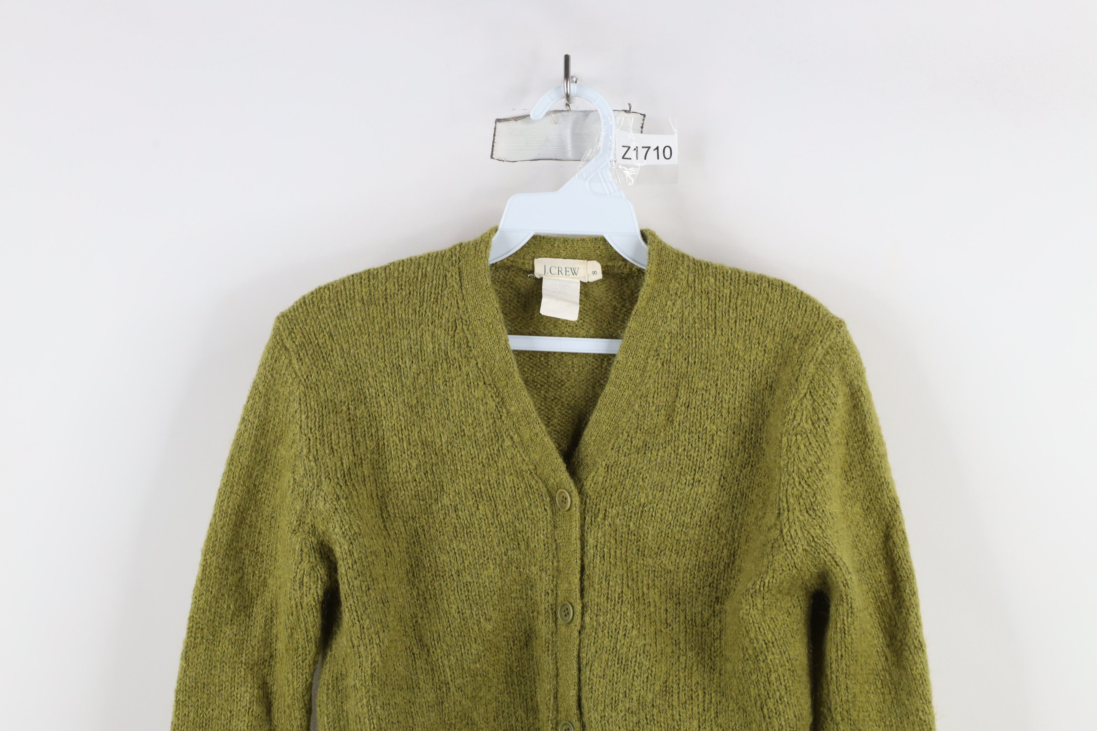J.Crew × Vintage Vintage 90s J Crew Cobain Mohair Wool Knit Cardigan Sweater Size S / US 4 / IT 40 - 2 Thumbnail