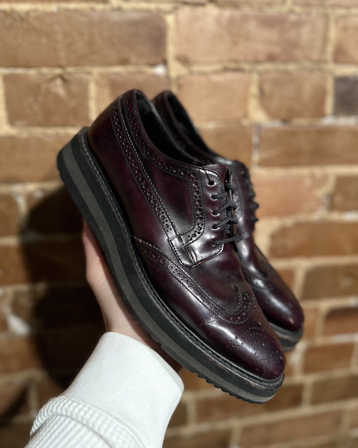 Prada Prada Platform Derby Brogues Size US 8.5 / IT 38.5 - 1 Thumbnail