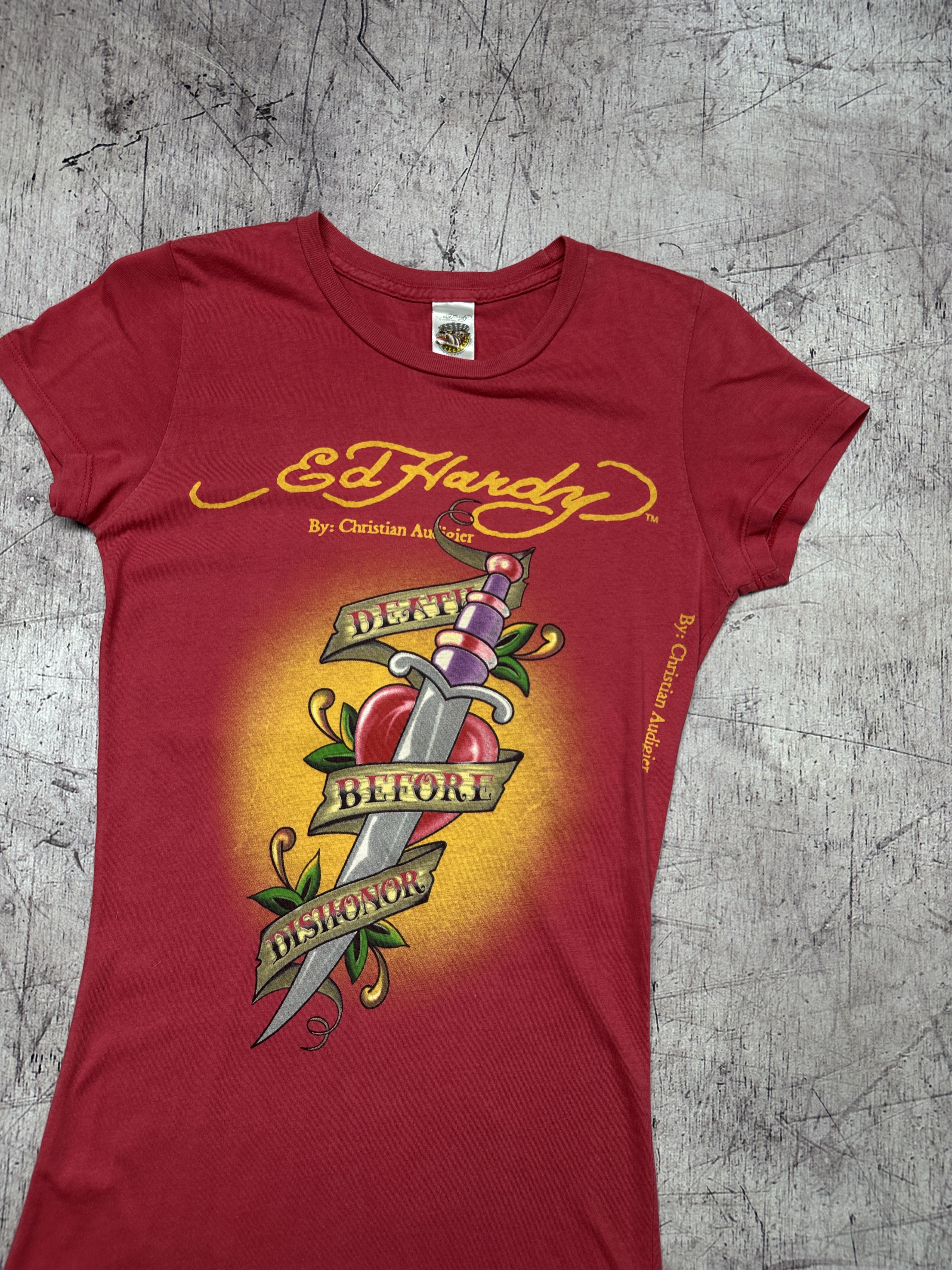 Ed Hardy Ed Hardy by Christian Audigier Womens T-Shirt Size S / US 4 / IT 40 - 2 Thumbnail