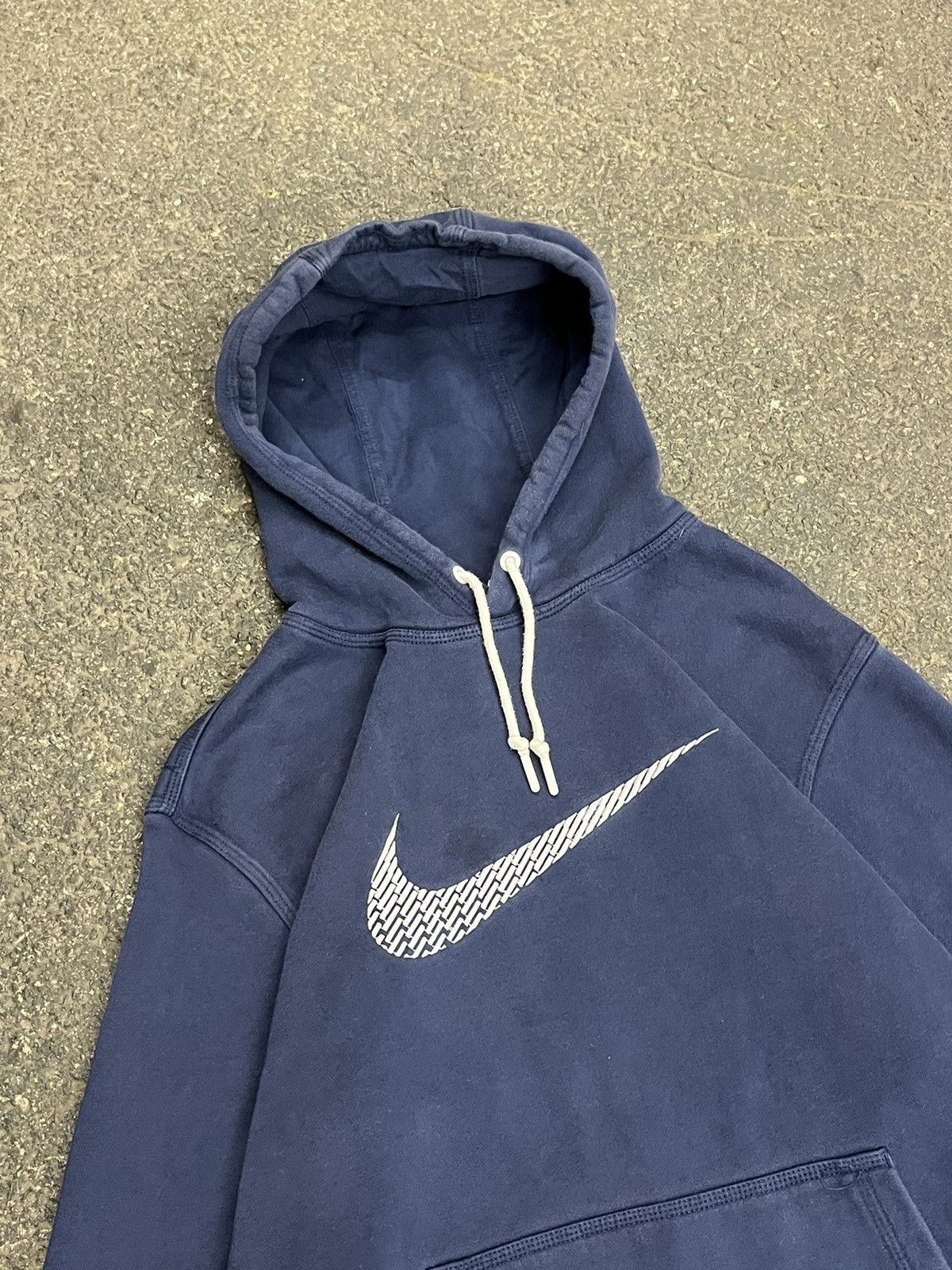 Nike × Vintage Nike big swoosh hoodie vintage hype rare sporty y2k Size US XL / EU 56 / 4 - 3 Thumbnail