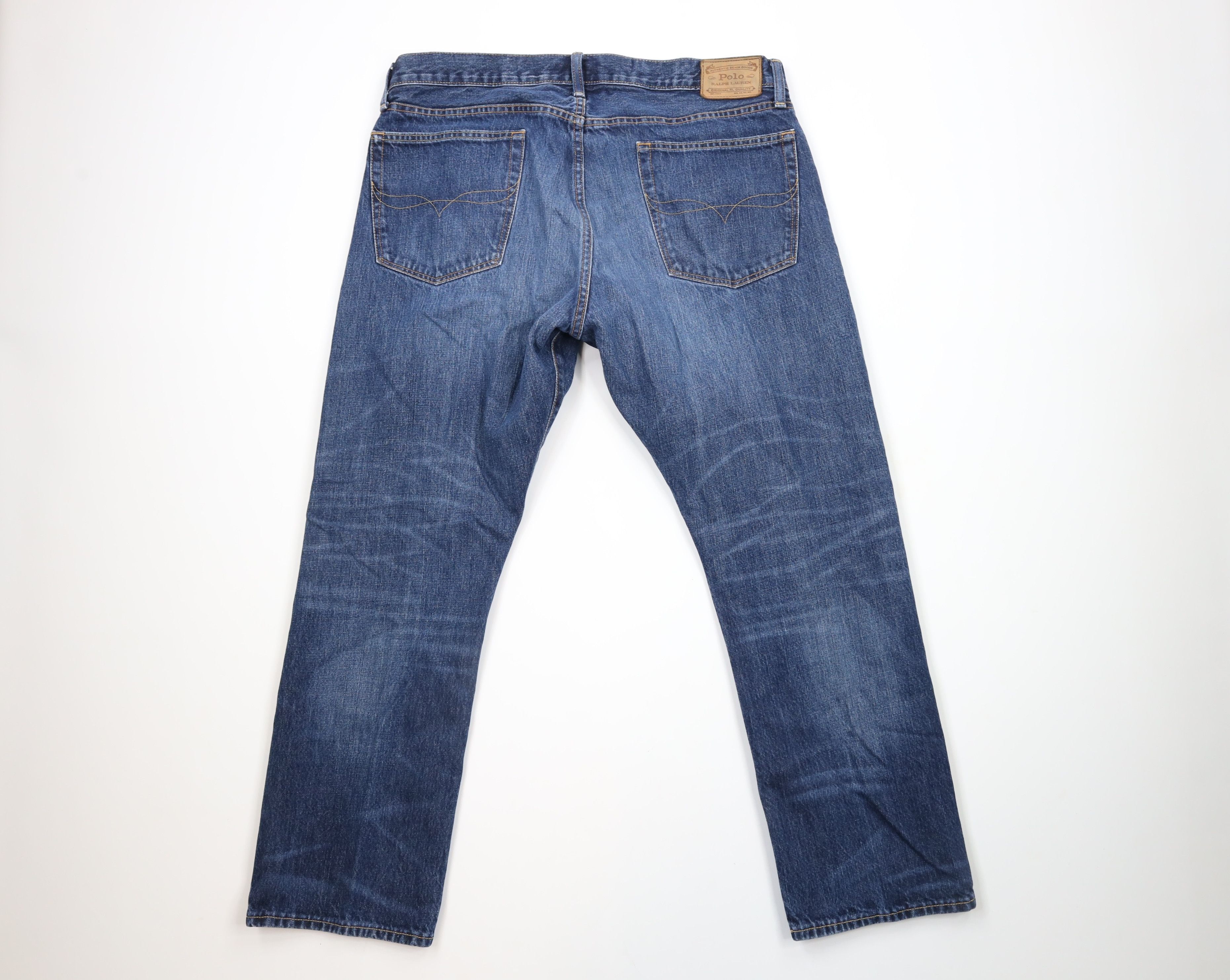 Ralph Lauren × Vintage Vintage Ralph Lauren Relaxed Straight Leg Denim Jeans Size US 36 / EU 52 - 7 Thumbnail
